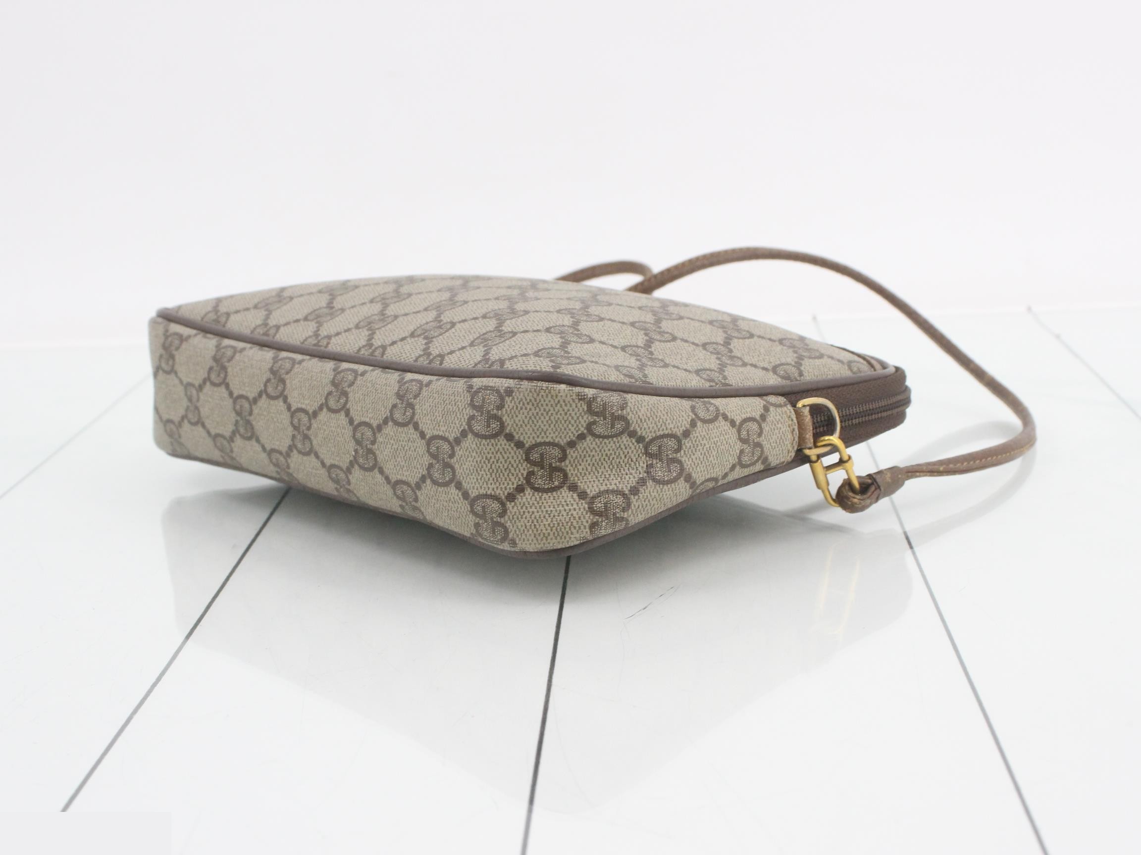 Vintage Gucci PVC Shoulder Bag, Beige — view 6