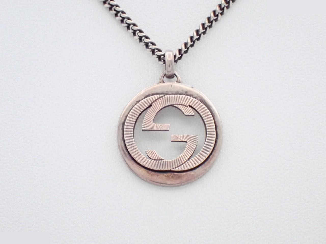 Interlocking G necklace, chain approximately 56cm, 925 sterling silver, 17.6g