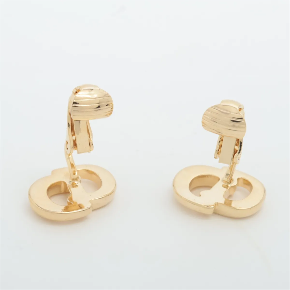 CD Logo Earrings (Pair) GP Gold - — view 4