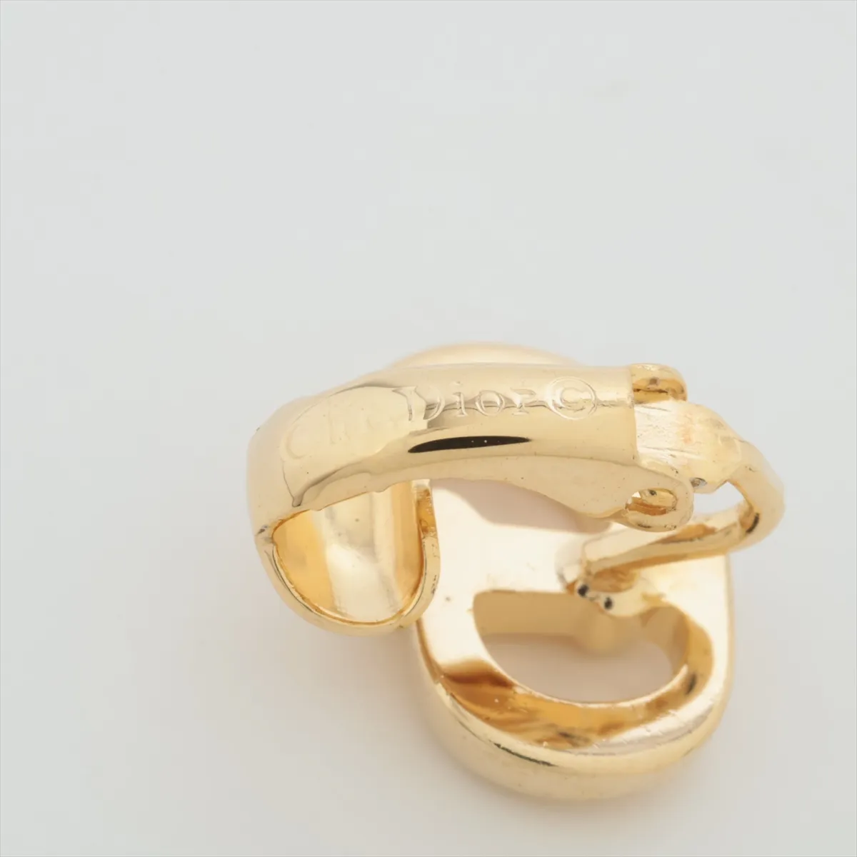 CD Logo Earrings (Pair) GP Gold - — view 5