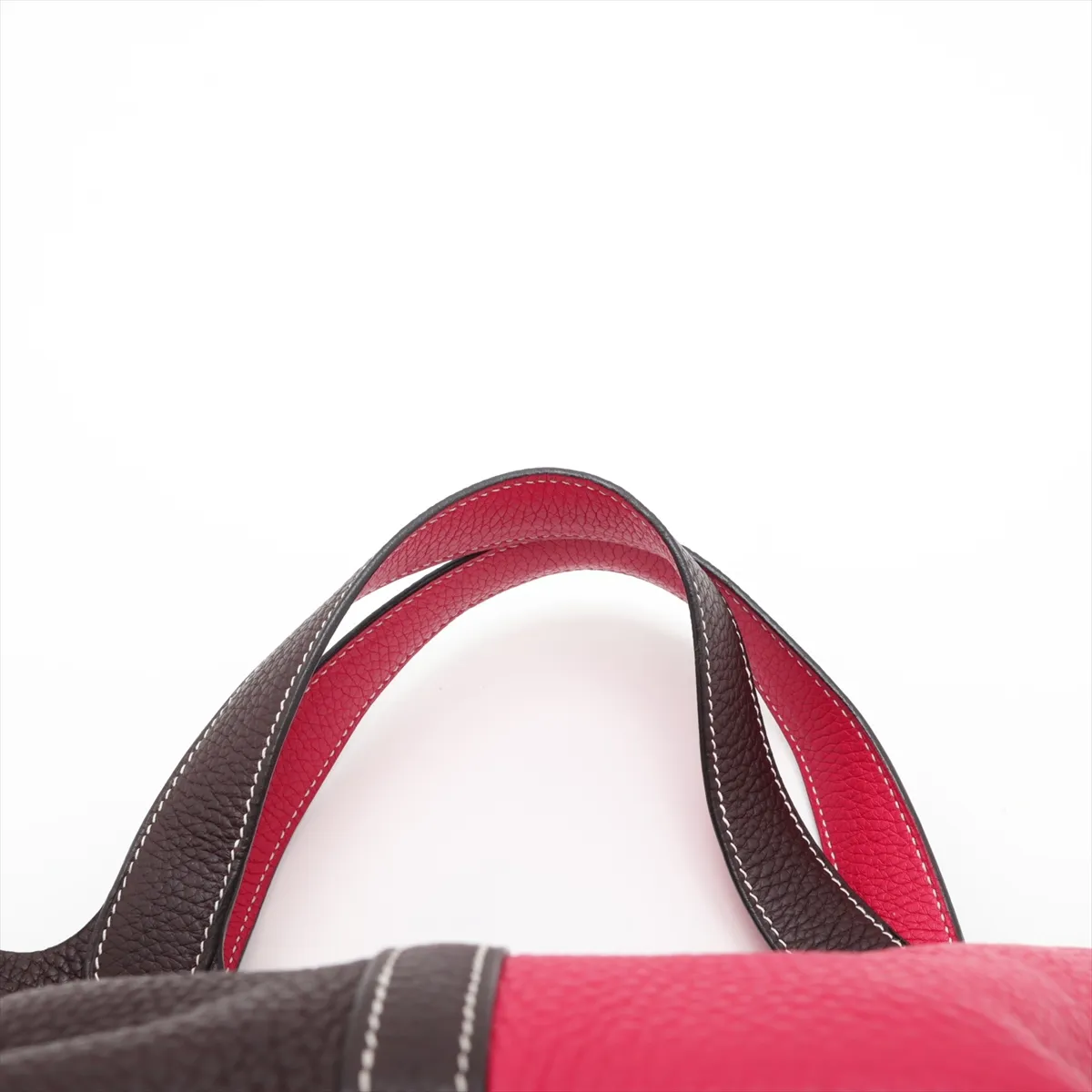 Hermès Picotin Lock 22 MM Casaque Taurillon Clemence Framboise x Rouge Sellier Silver Hardware — view 6