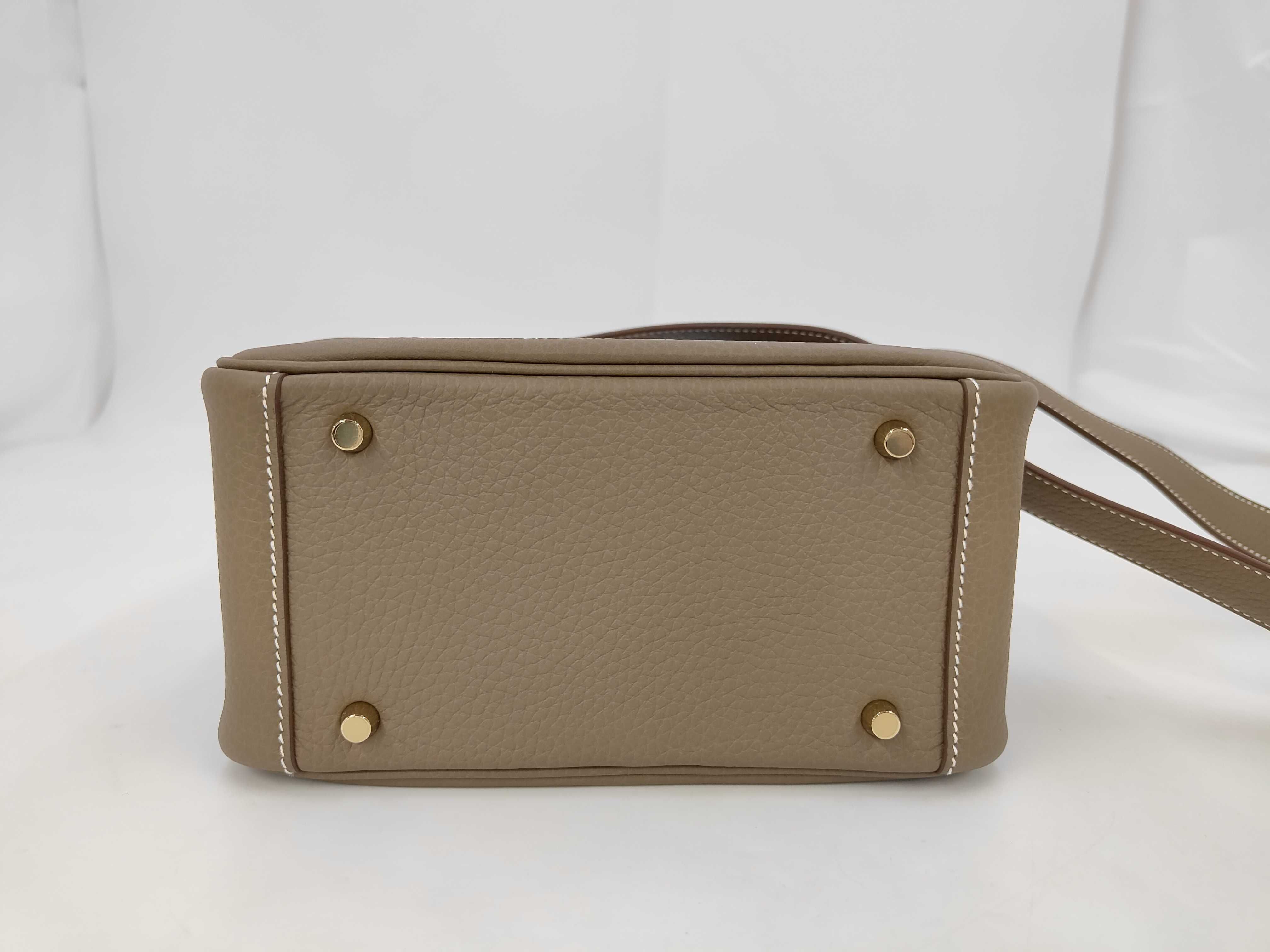 Lindy Mini Etoupe Gold Hardware G Stamp Shoulder Bag — view 4