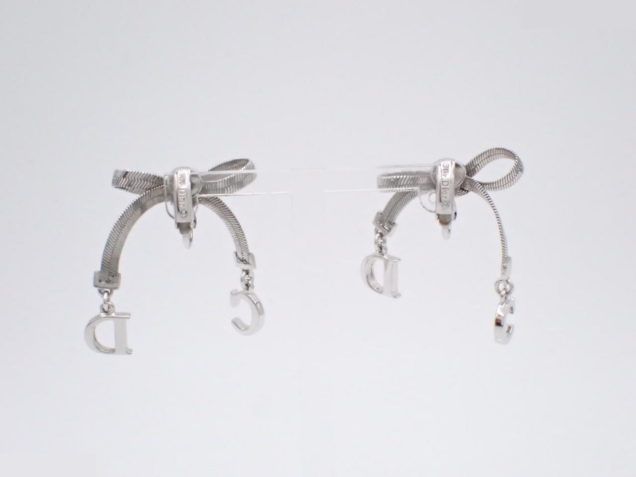 Earrings, Ribbon Motif — view 2