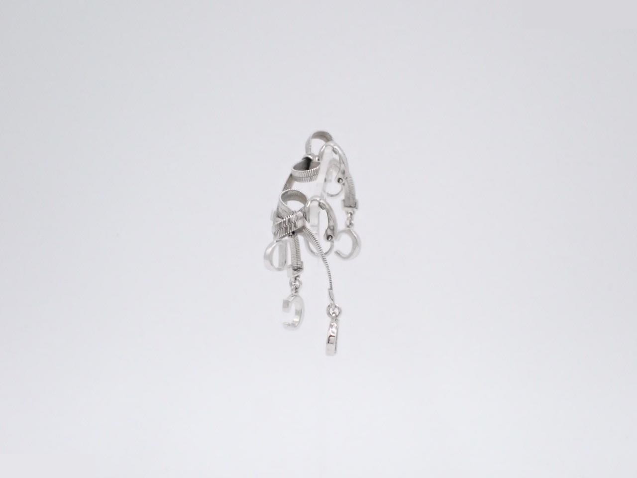 Earrings, Ribbon Motif — view 3