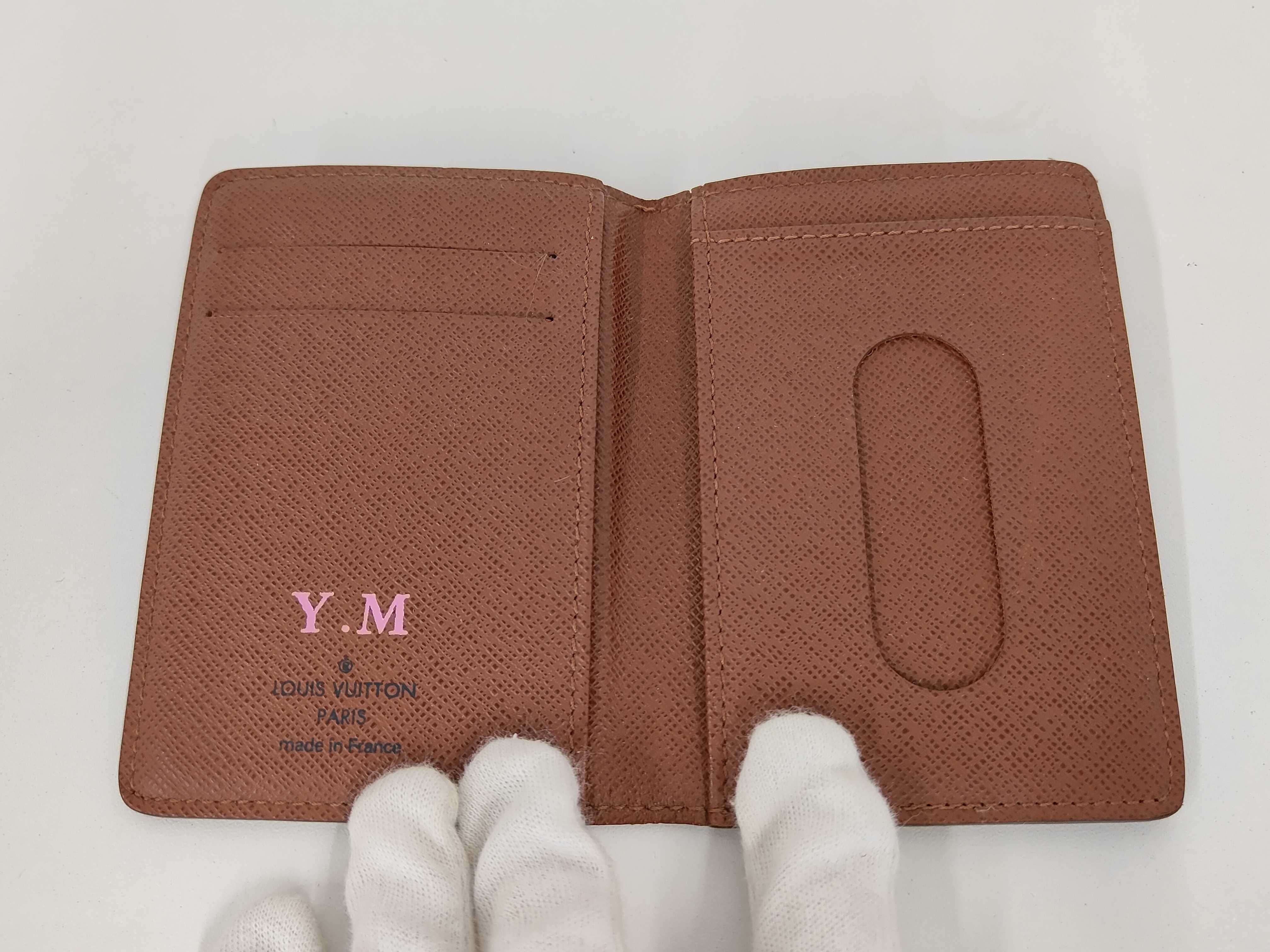 Monogram Pass Case with Initials - Card Case — view 4