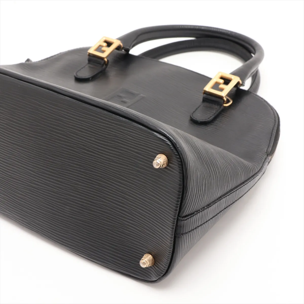 Leather 2-Way Handbag, Black — view 3