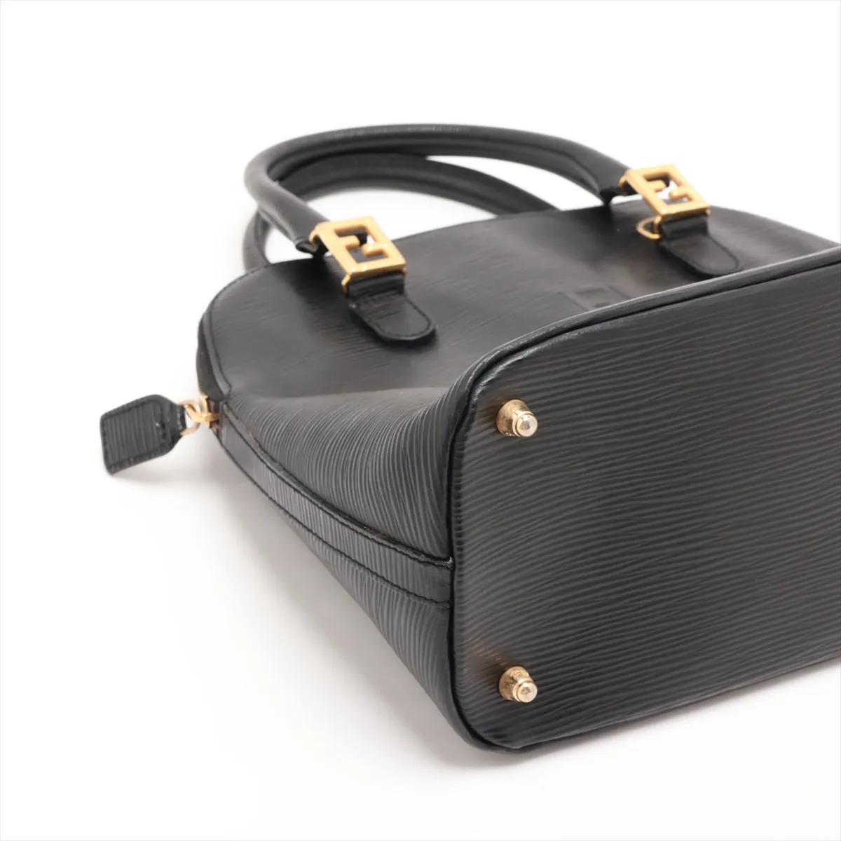 Leather 2-Way Handbag, Black — view 4