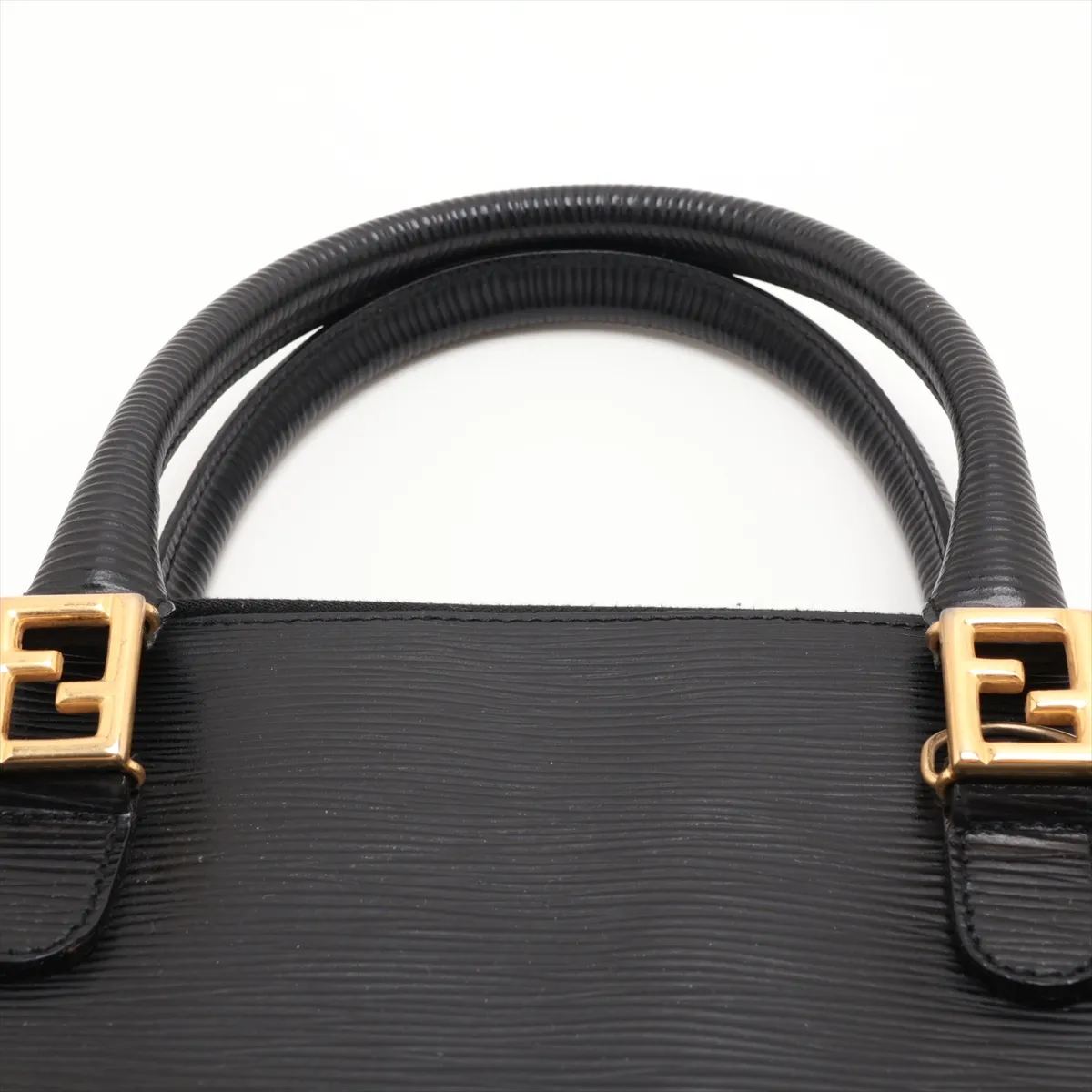 Leather 2-Way Handbag, Black — view 6