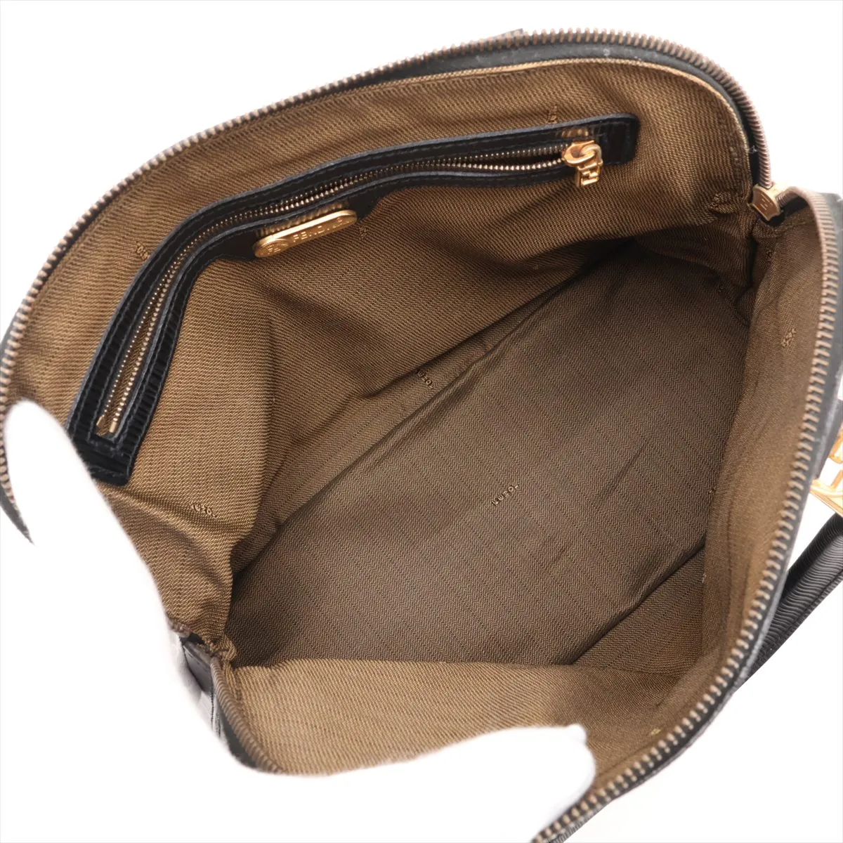Leather 2-Way Handbag, Black — view 8
