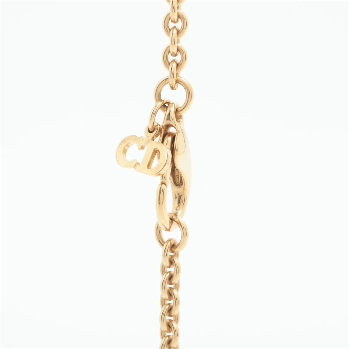 logo necklace, GP gold. Shows signs of wear, — view 3