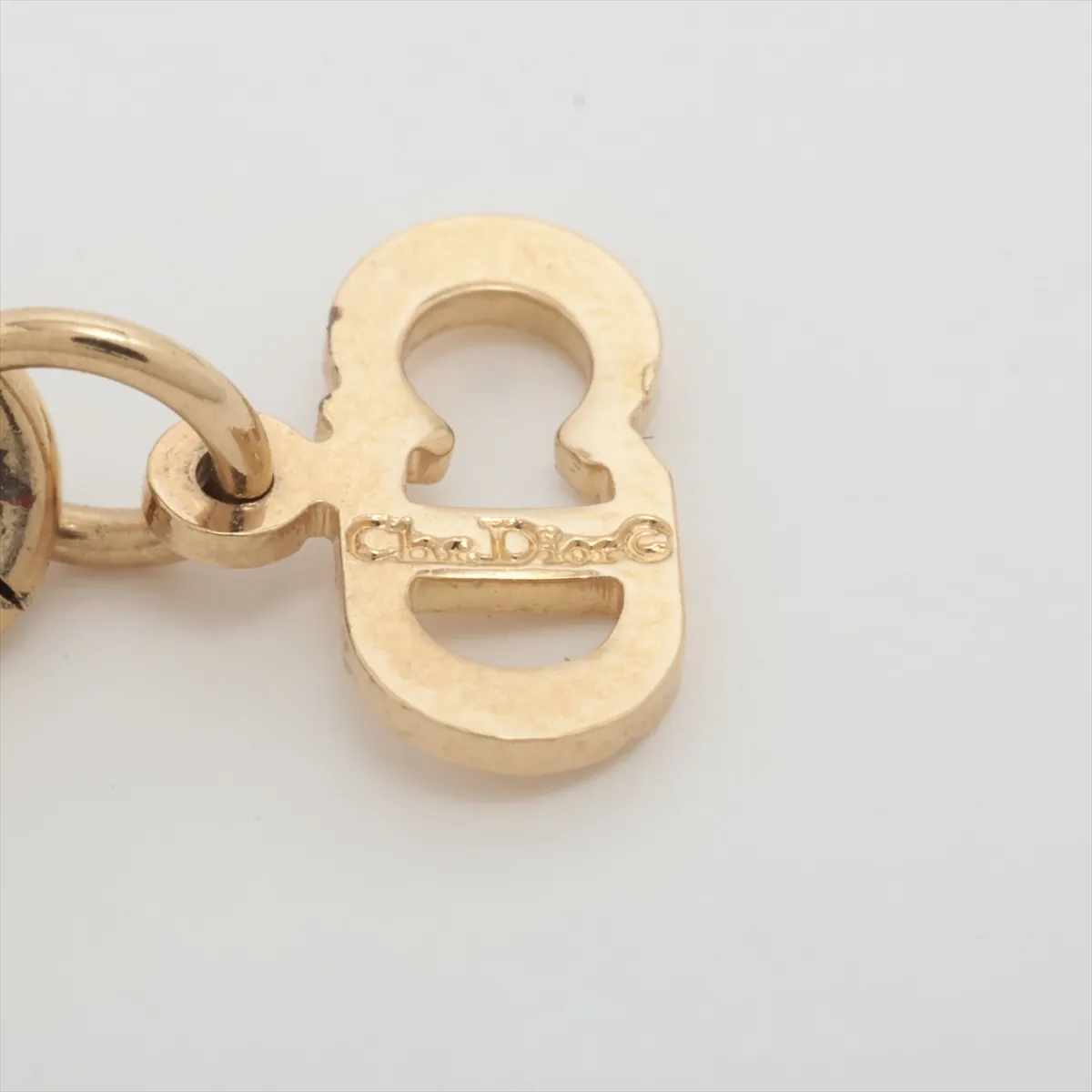 logo necklace, GP gold. Shows signs of wear, — view 4