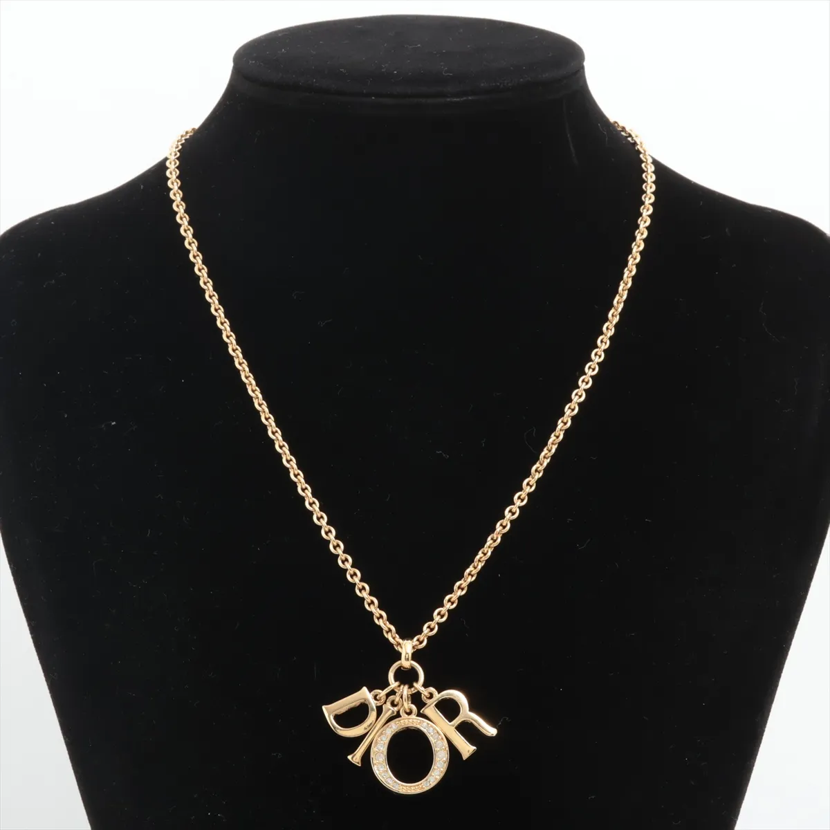 logo necklace, GP gold. Shows signs of wear, — view 5