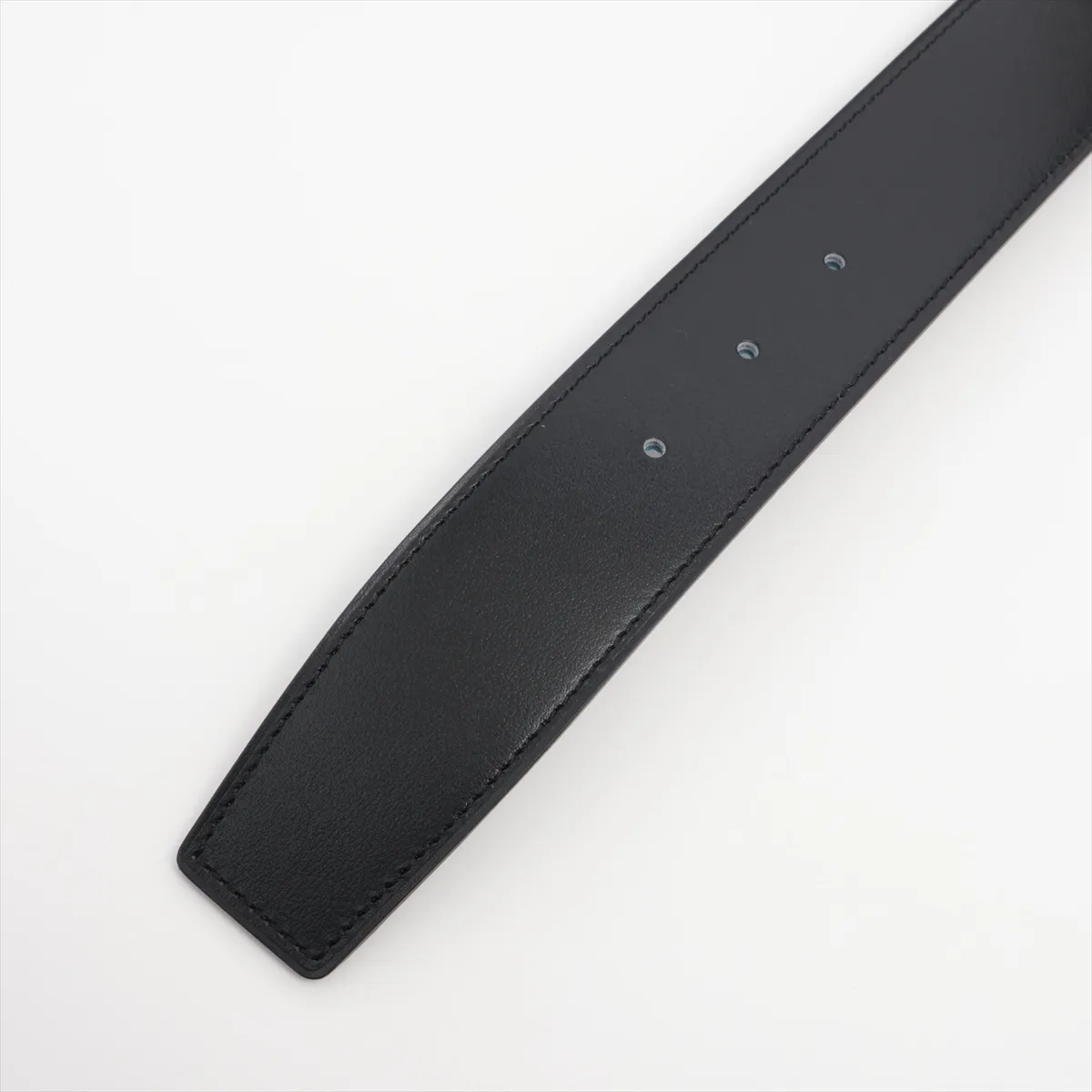 D:2019 Belt 100 Leather x Metal Navy x Black — view 3