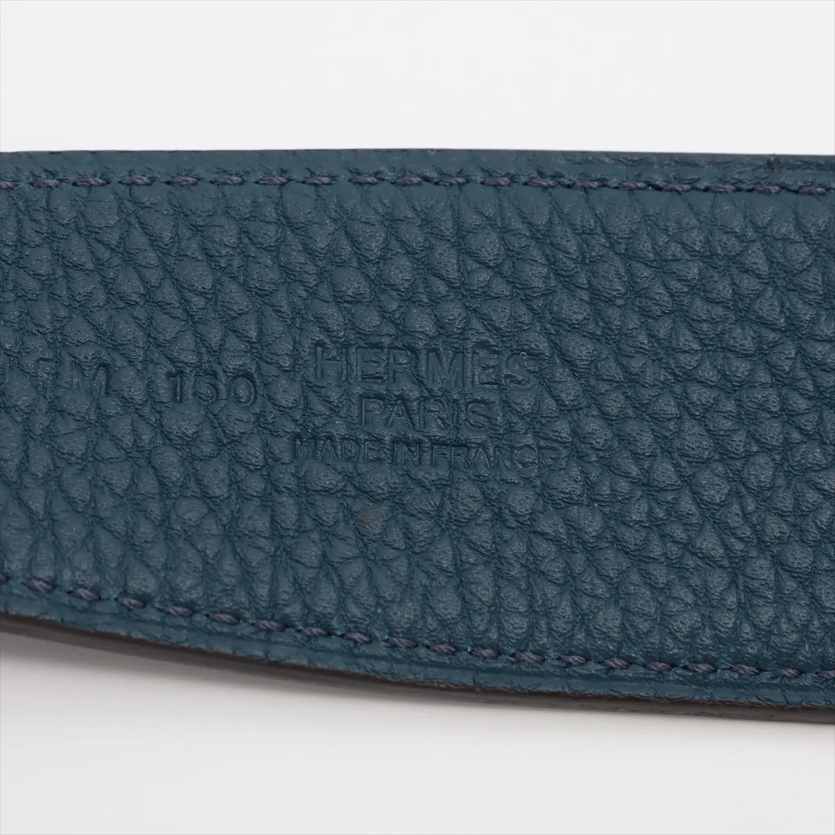 D:2019 Belt 100 Leather x Metal Navy x Black — view 5