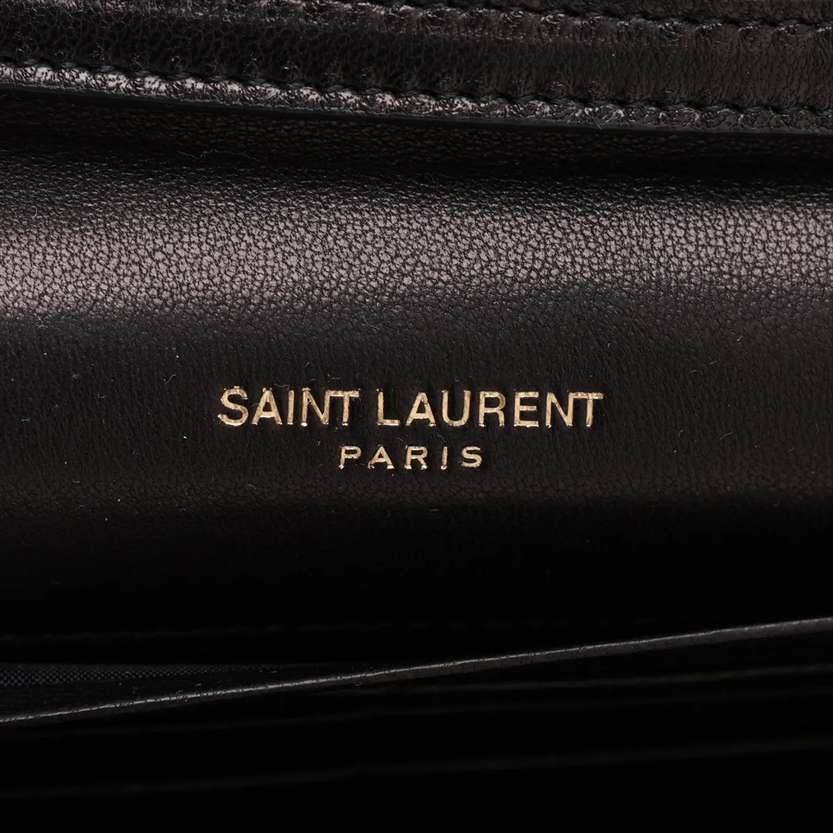 Leather Chain Wallet, Black, 738109 — view 10