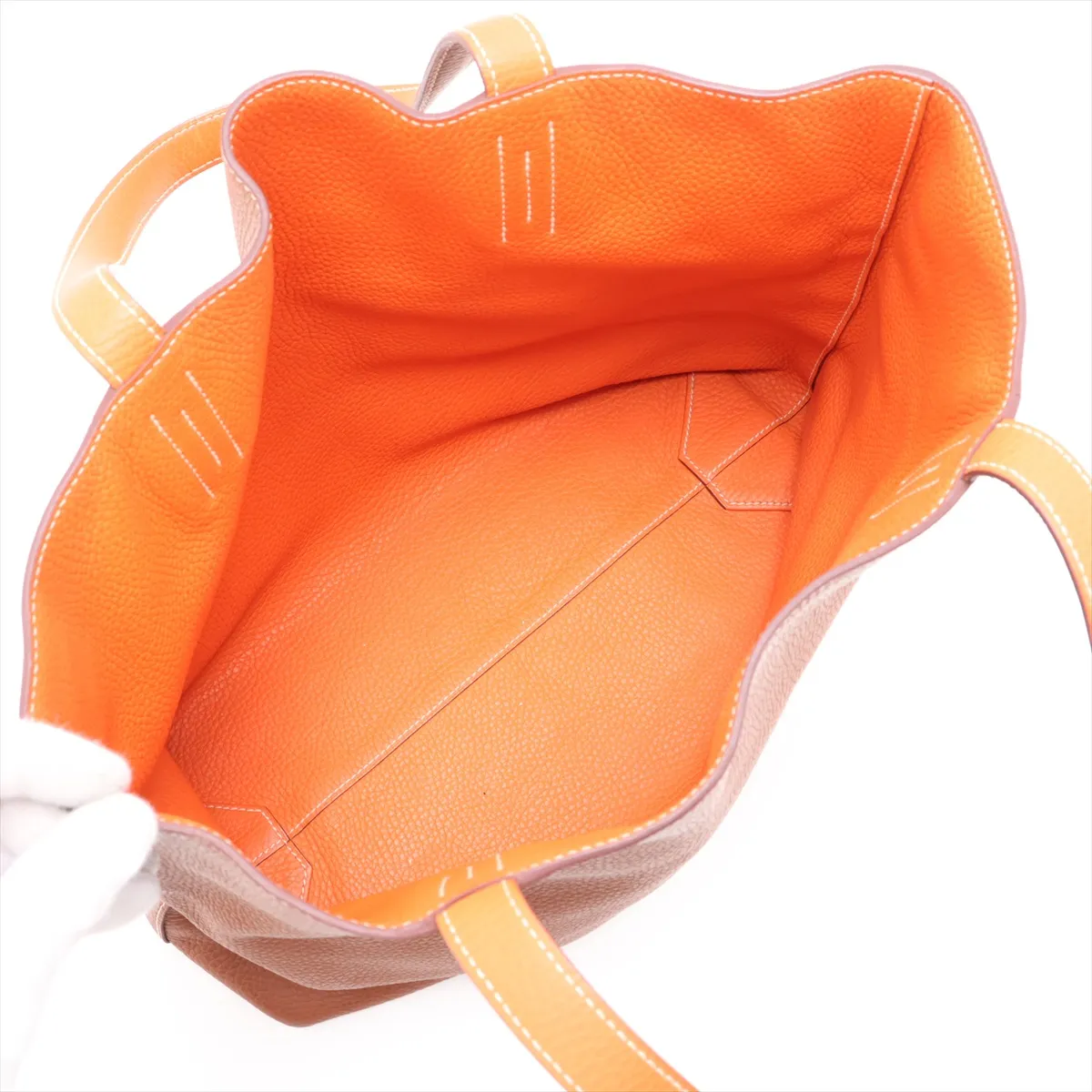 Hermès Double Sens 36 Taurillon Clemence Gold x Orange Q: 2013 — view 7