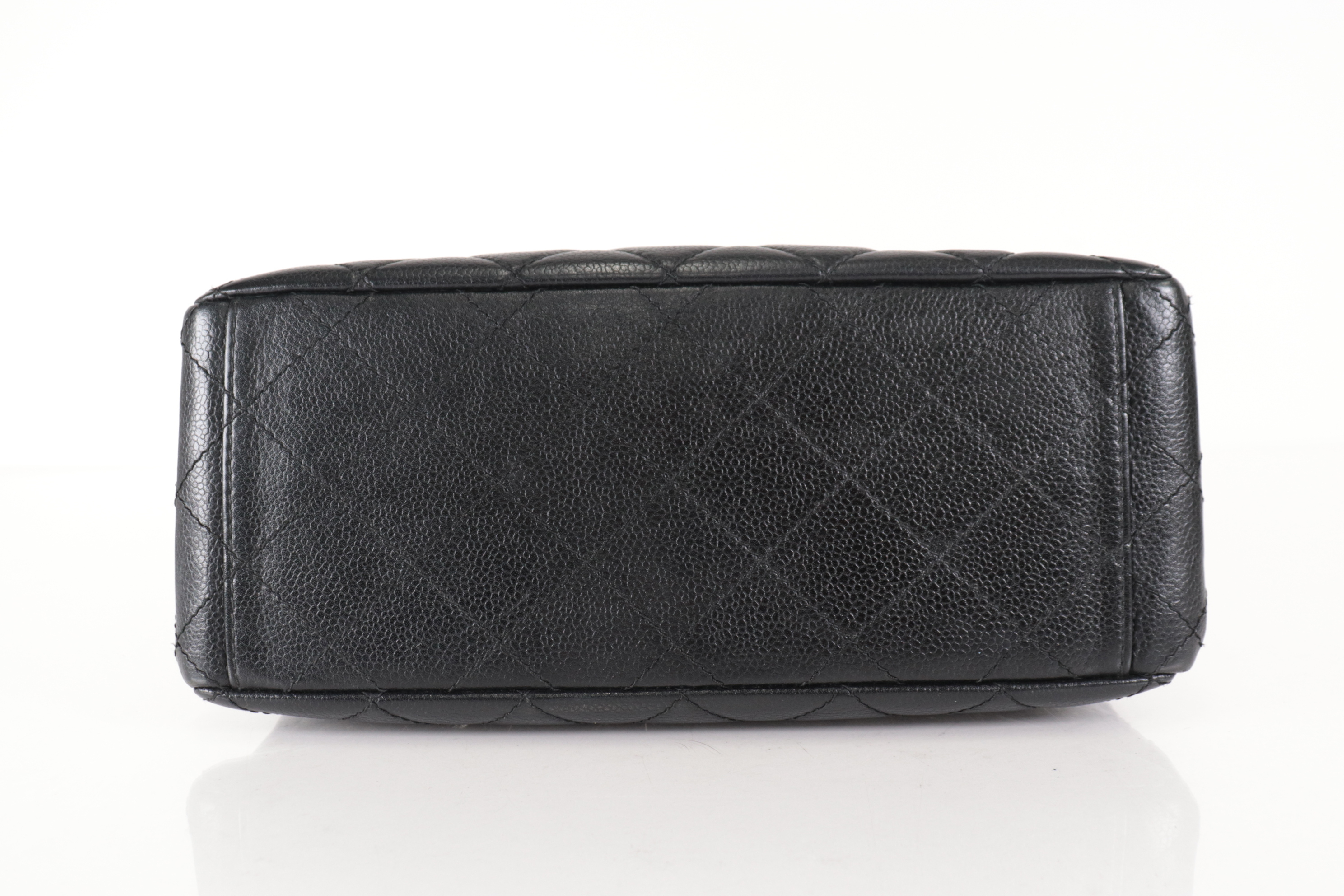 Caviar Leather Double Turnlock One Shoulder Bag, Silver Hardware, Series 5 — view 7