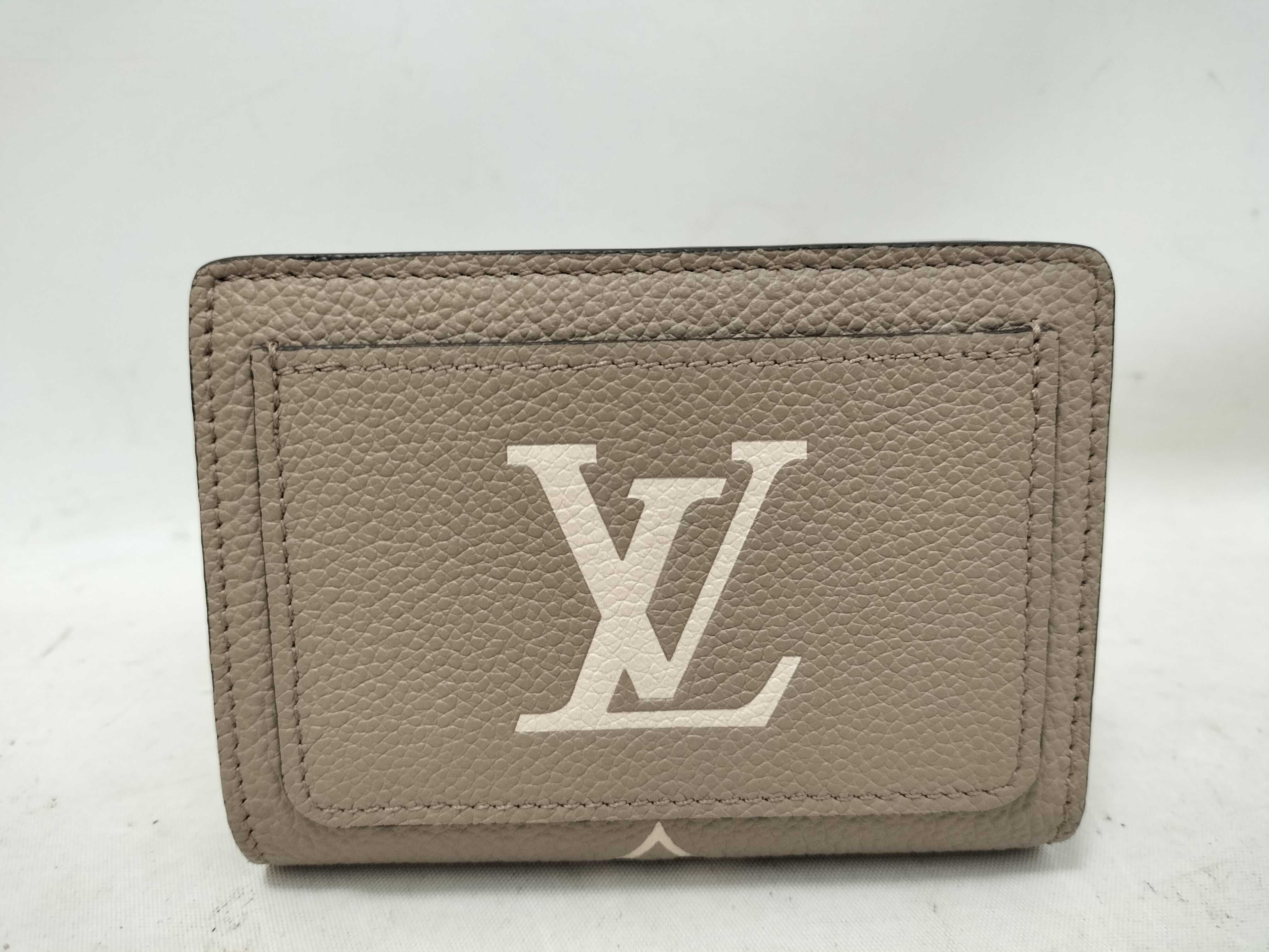 Monogram Empreinte Vuitton Portefeuille Claire TOURTERELLE+CREME Calfskin Wallet M29452