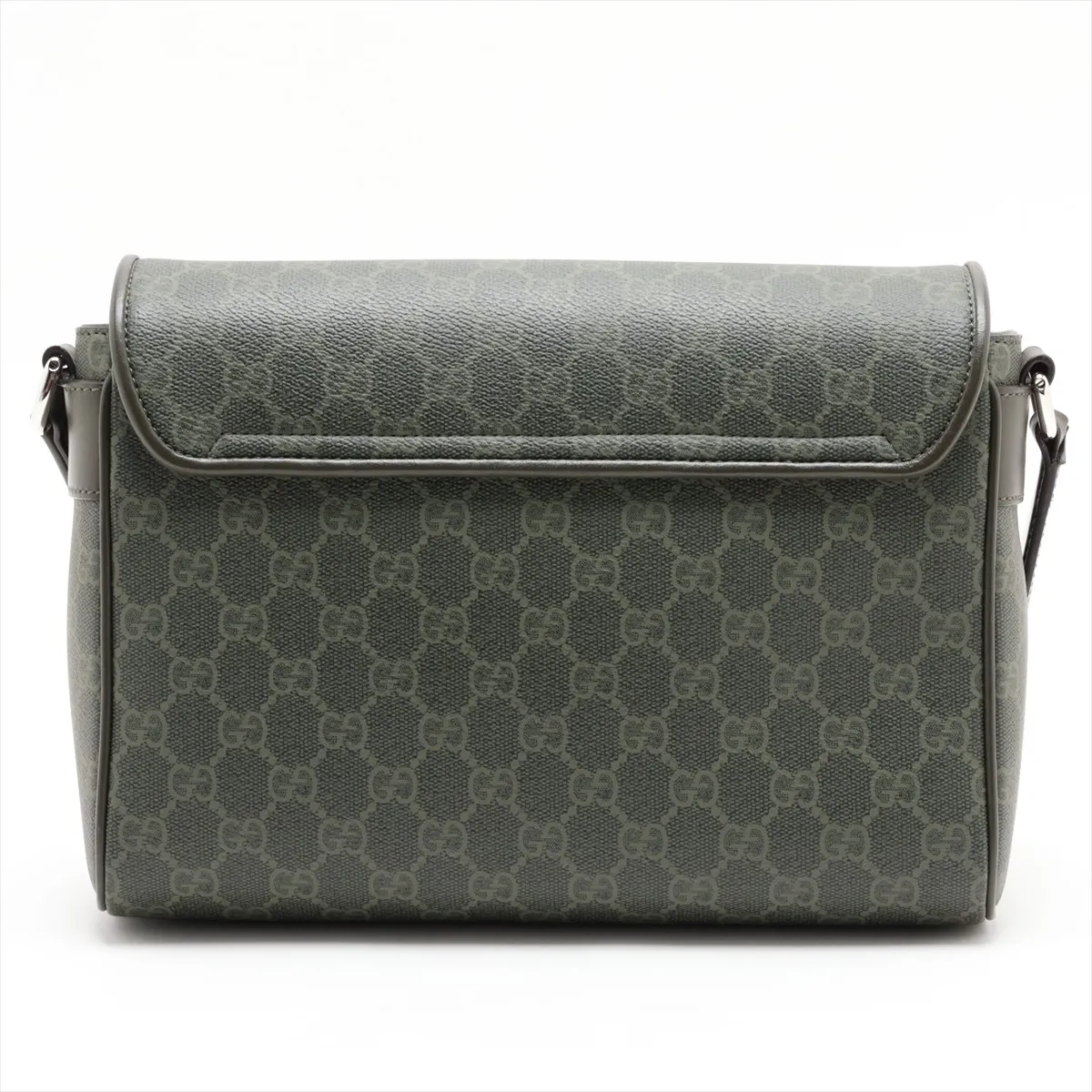 GG Supreme 792124 Leather Shoulder Bag, Green — view 2