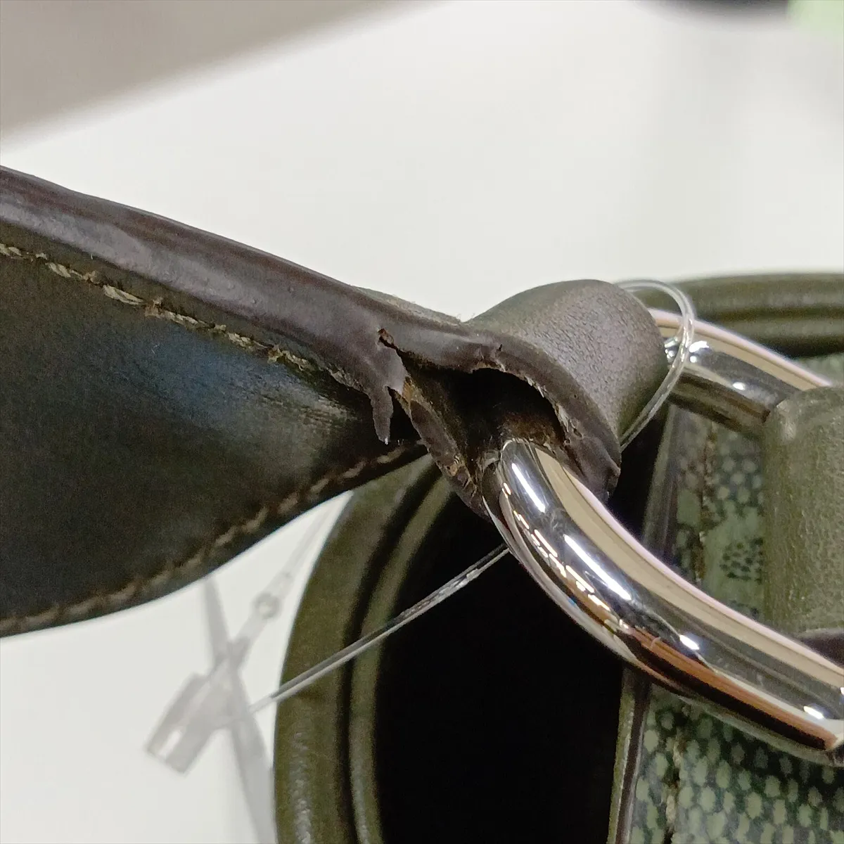 GG Supreme 792124 Leather Shoulder Bag, Green — view 12
