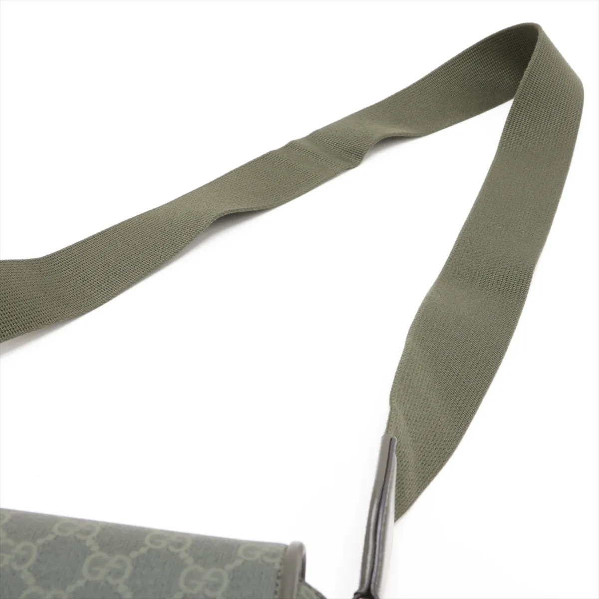 GG Supreme 792124 Leather Shoulder Bag, Green — view 5