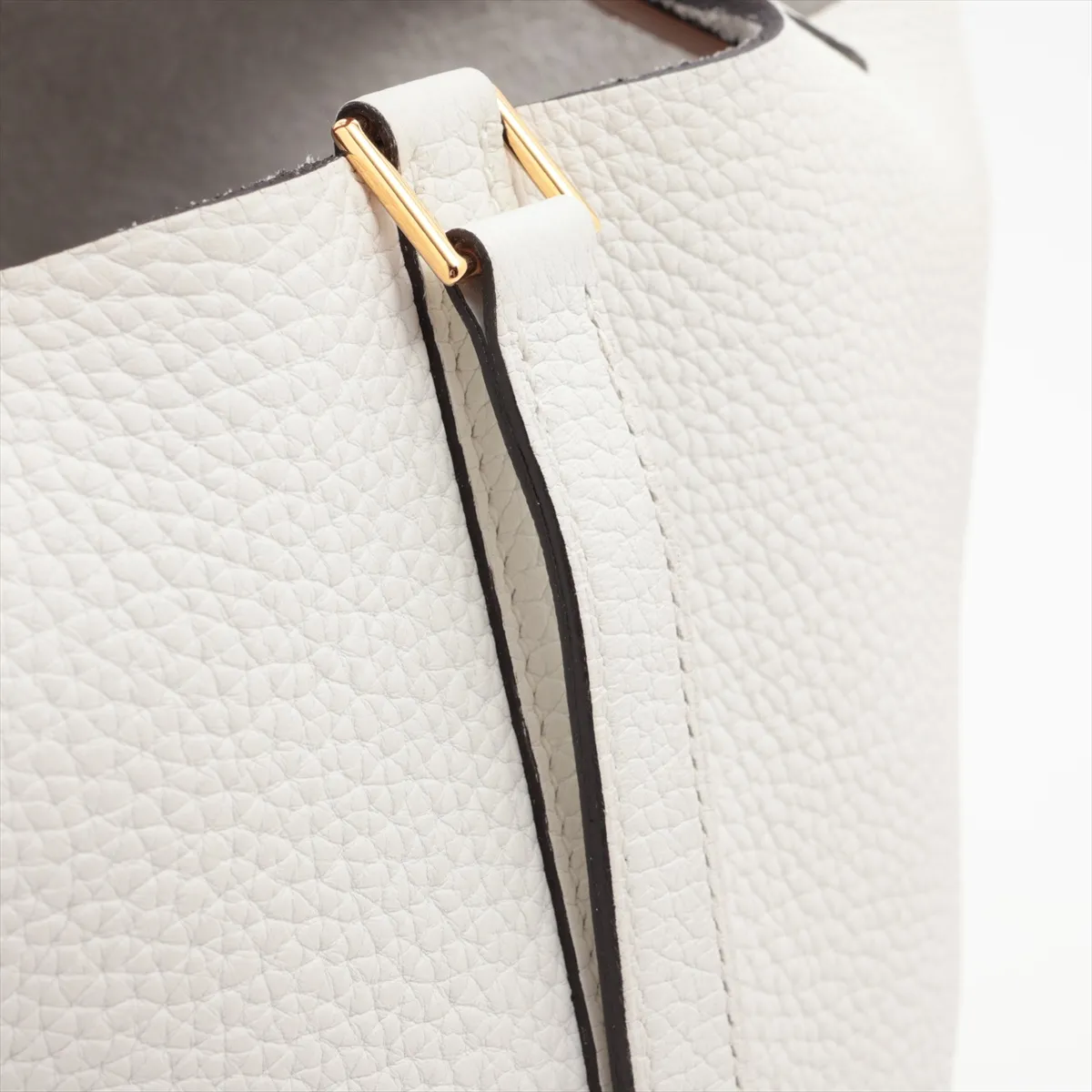 Hermès Picotin 18 PM Eclat Taurillon Clemence x Veau Swift New White x Sesame Gold Hardware K: 2025 — view 9