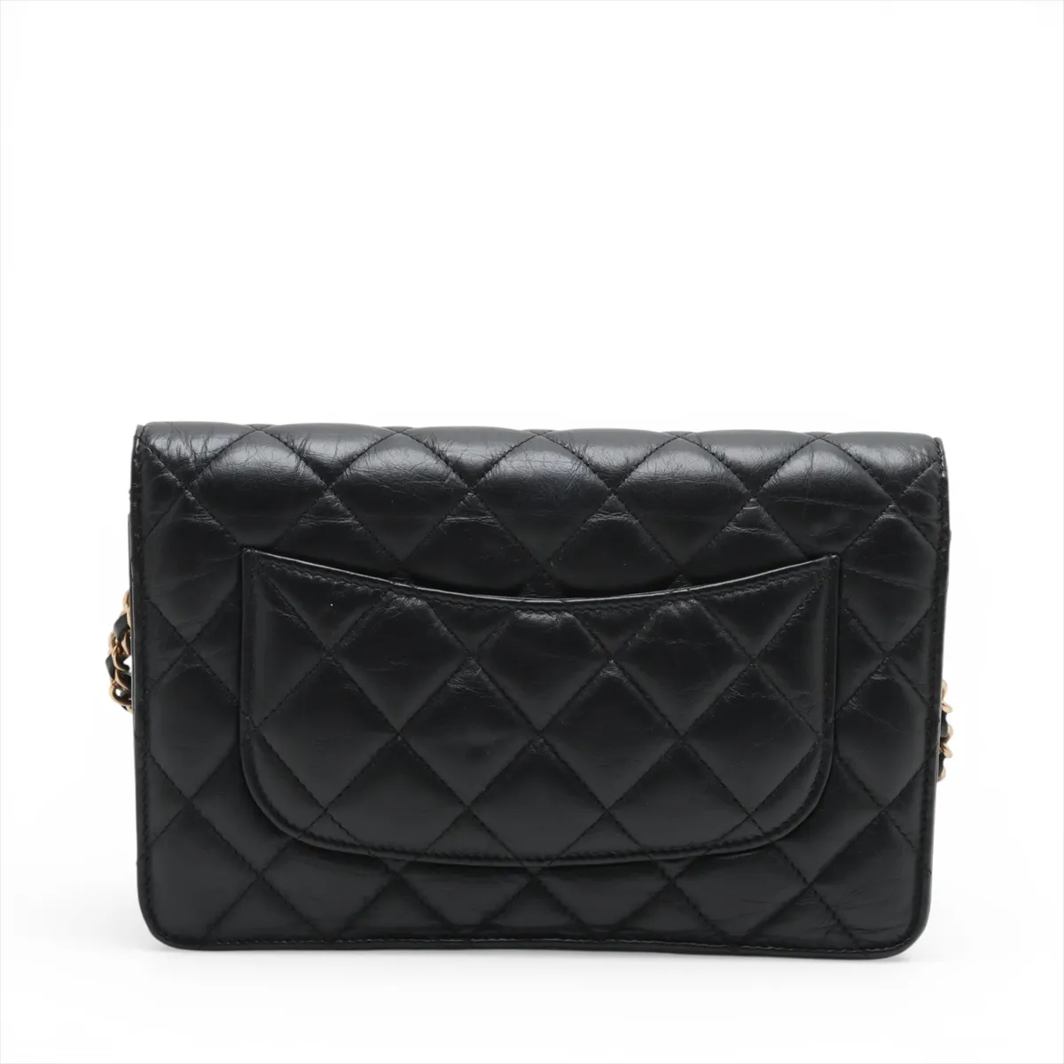 Matelasse 2.55 Vintage Calf Chain Wallet Icon Black Gold Hardware 23927029 23rd Series — view 2