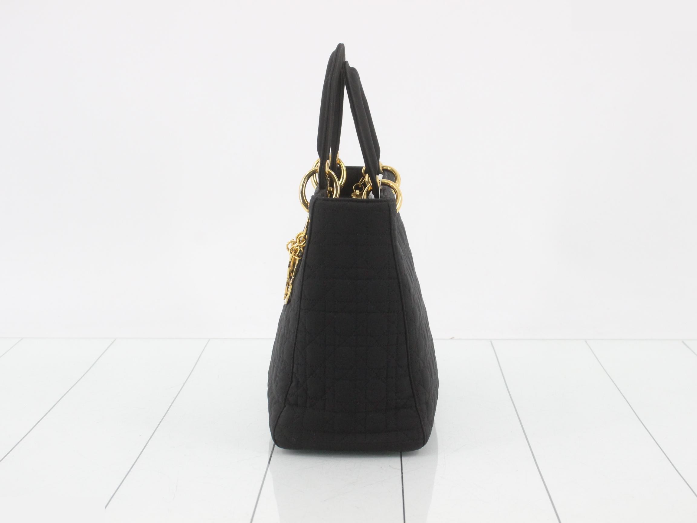 Lady Dior Cannage Nylon Handbag — view 3