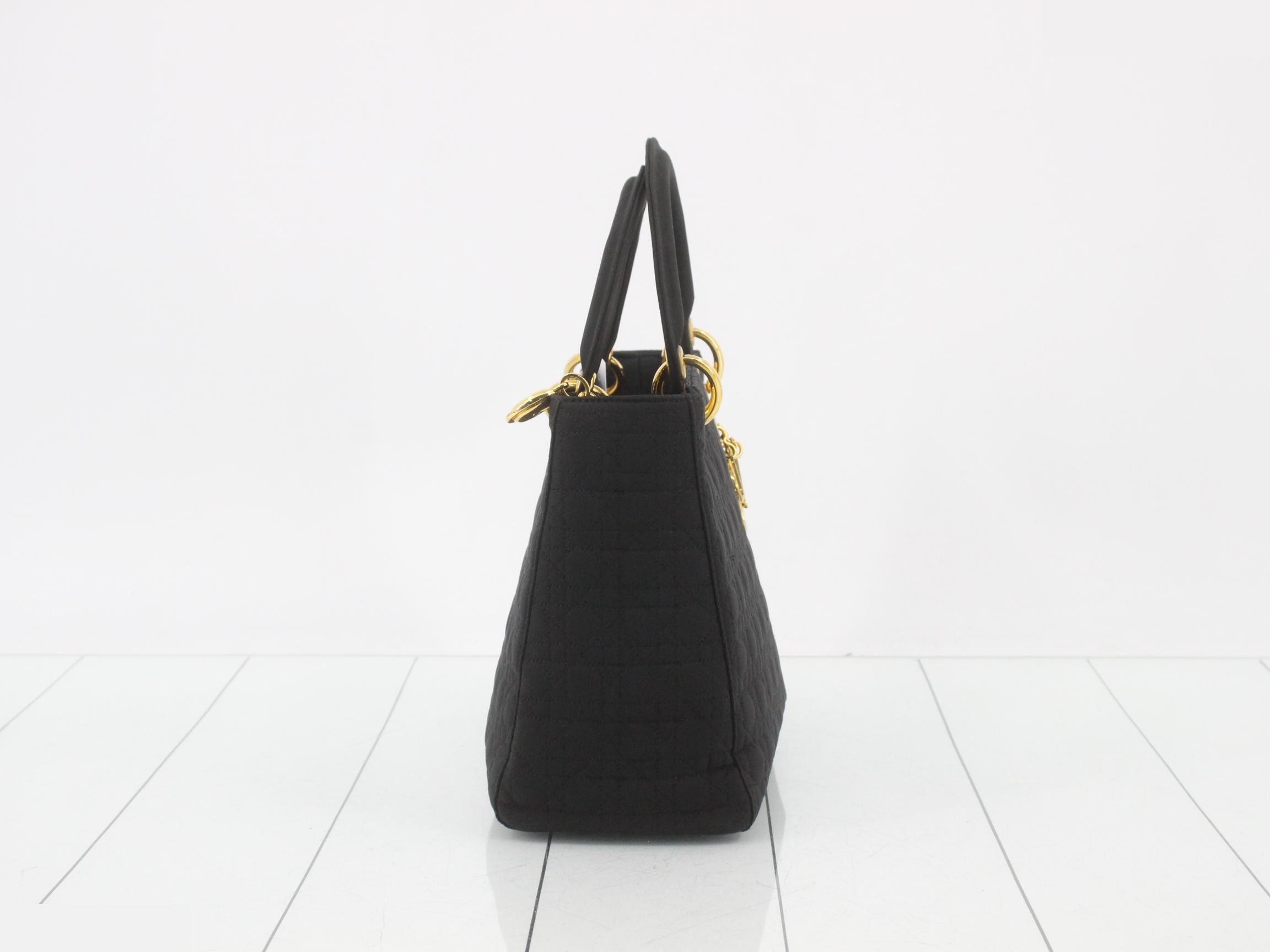 Lady Dior Cannage Nylon Handbag — view 4