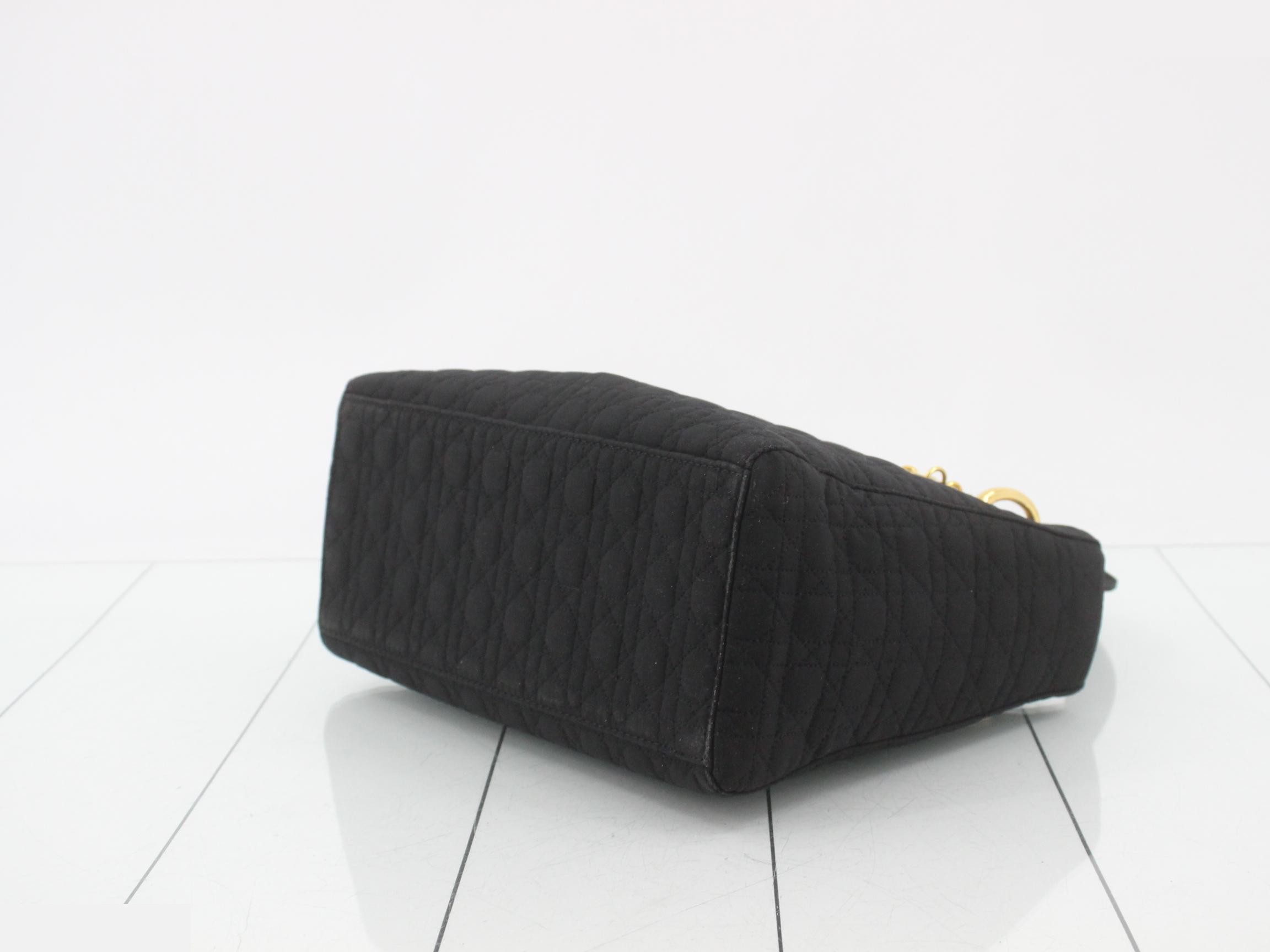 Lady Dior Cannage Nylon Handbag — view 6