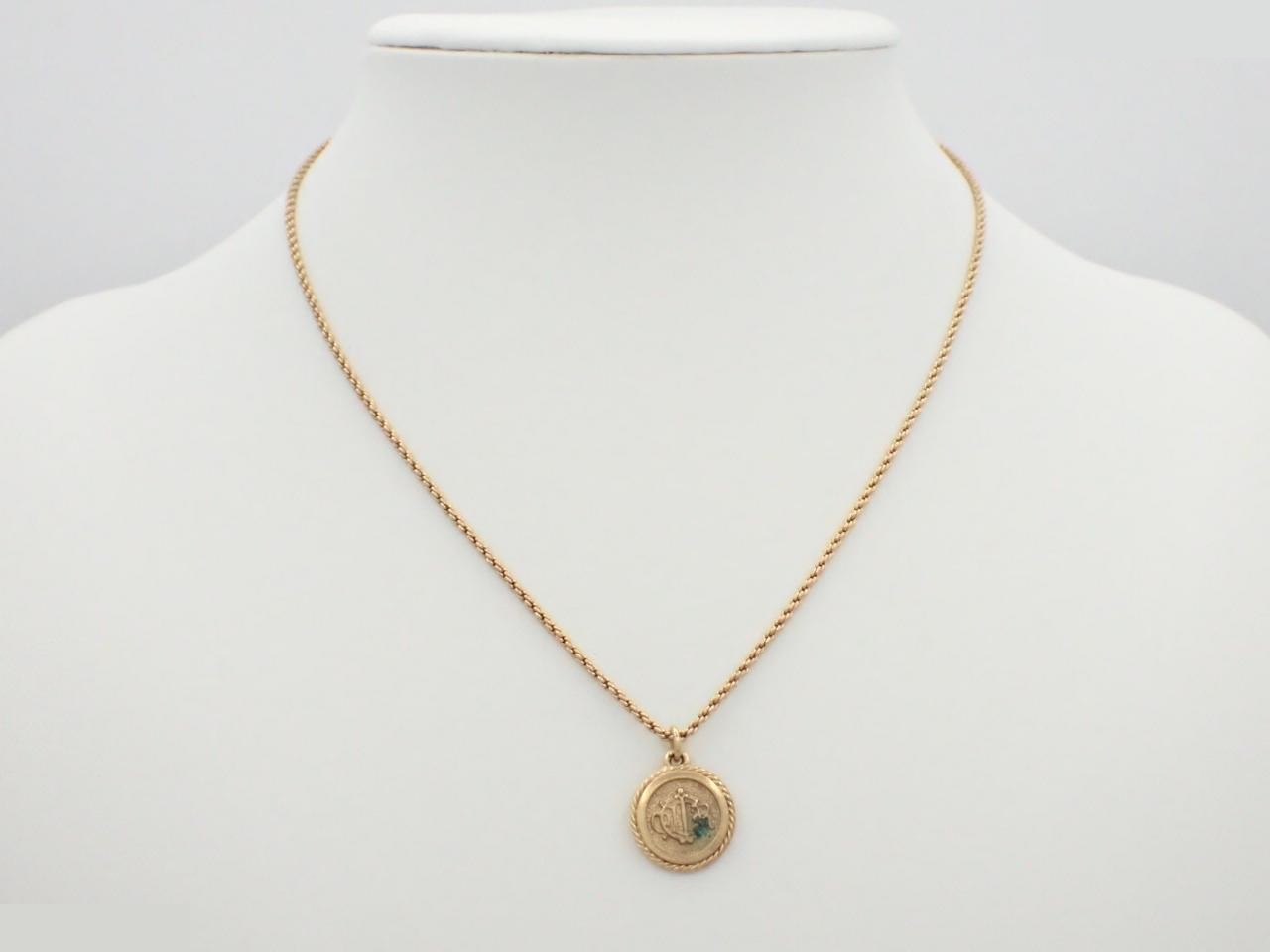 necklace, gold color, chain approximately 44cm — view 3