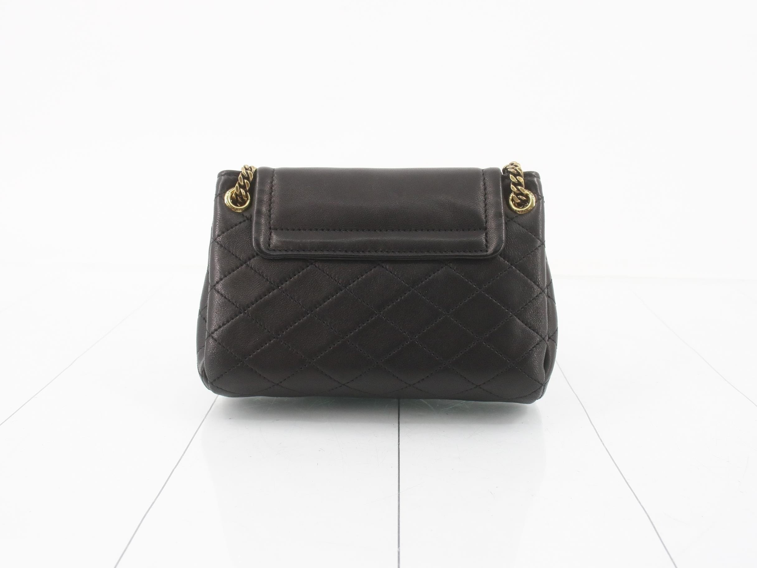 Nolita Mini Leather Chain Shoulder Bag Black — view 2