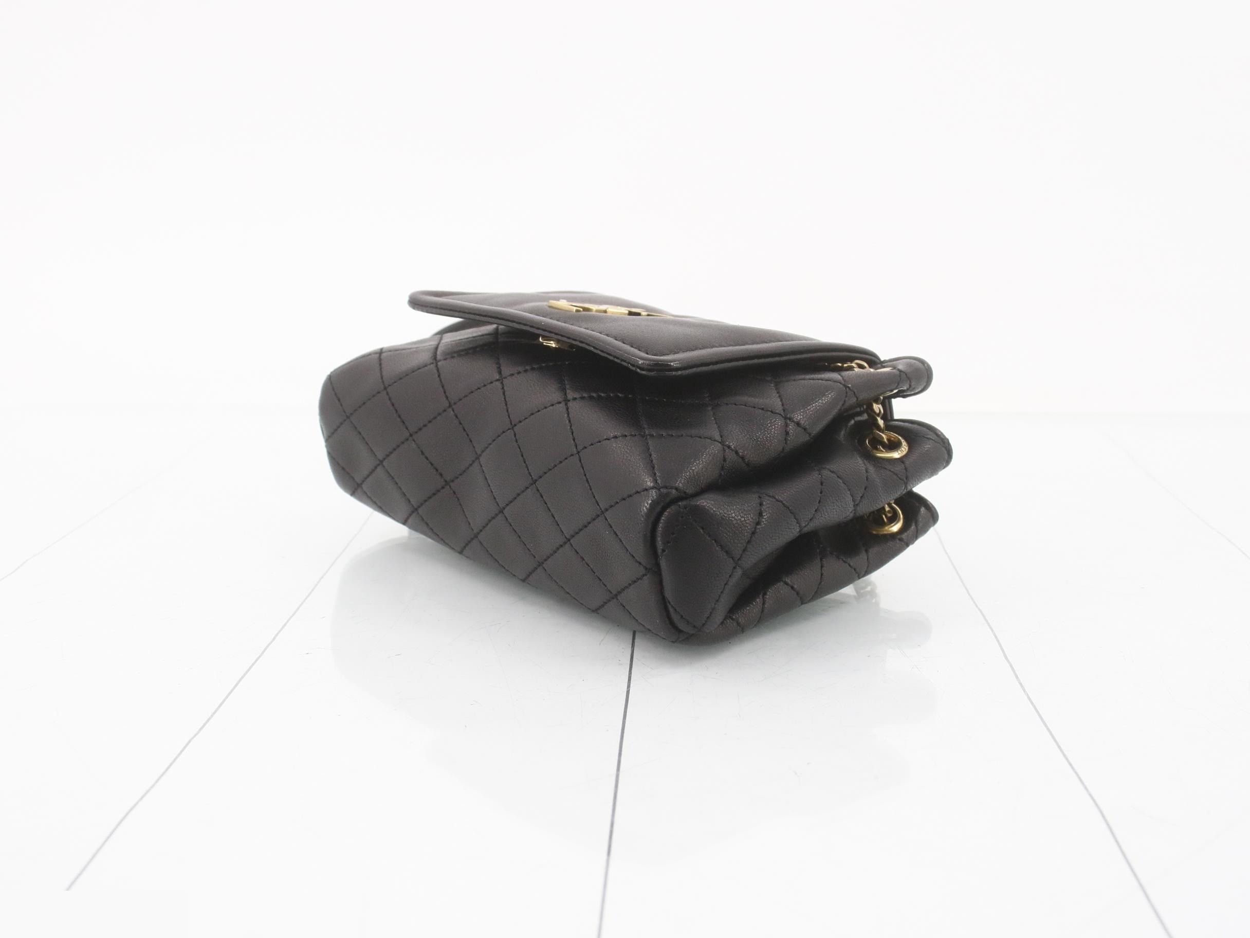 Nolita Mini Leather Chain Shoulder Bag Black — view 6