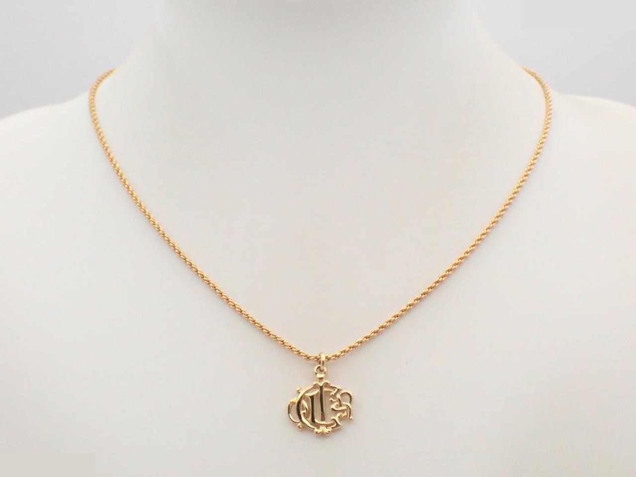 Gold necklace, chain approximately 46cm — view 3