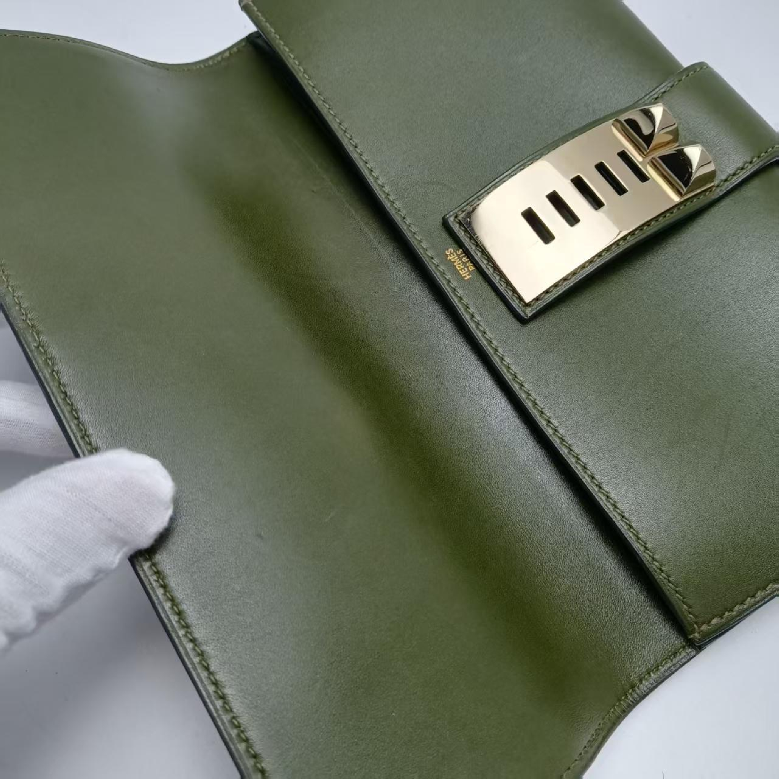 Collier de Chien Cowhide Frame Bag Q Pouch — view 8