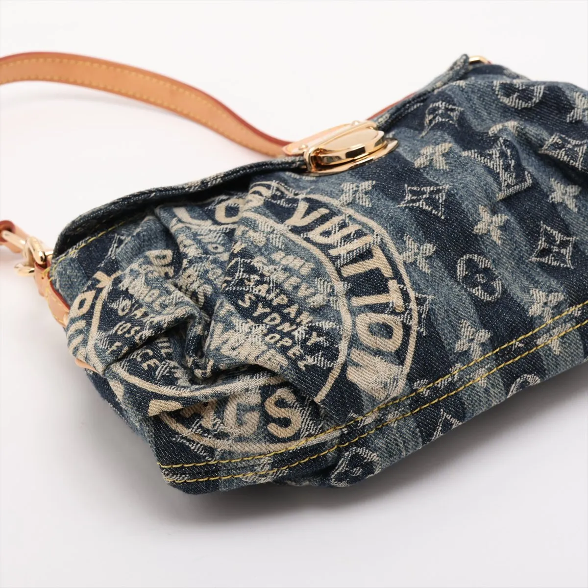 Monogram Denim Mini Pleaty Raye M95333 SR1016 Blue — view 4