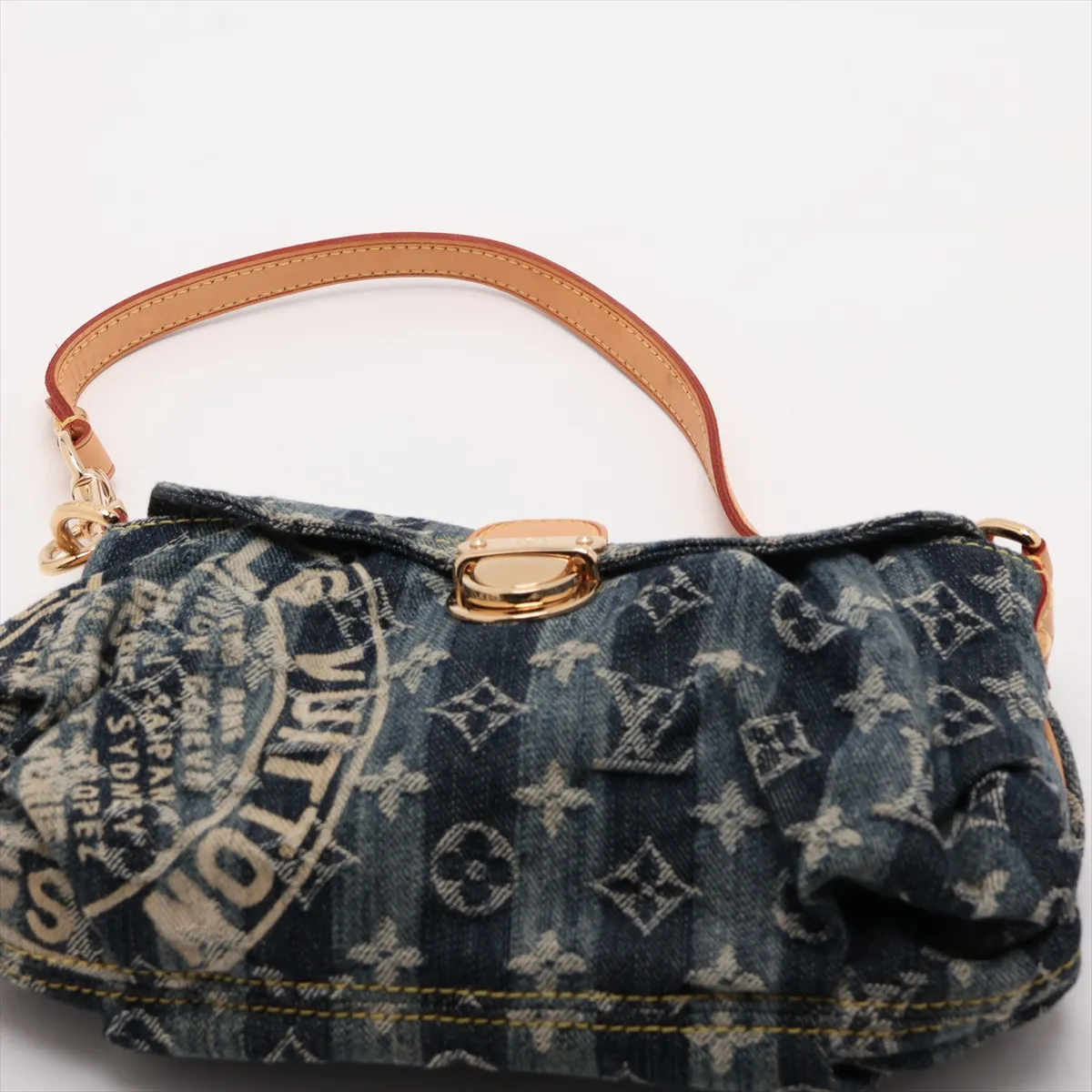 Monogram Denim Mini Pleaty Raye M95333 SR1016 Blue — view 6
