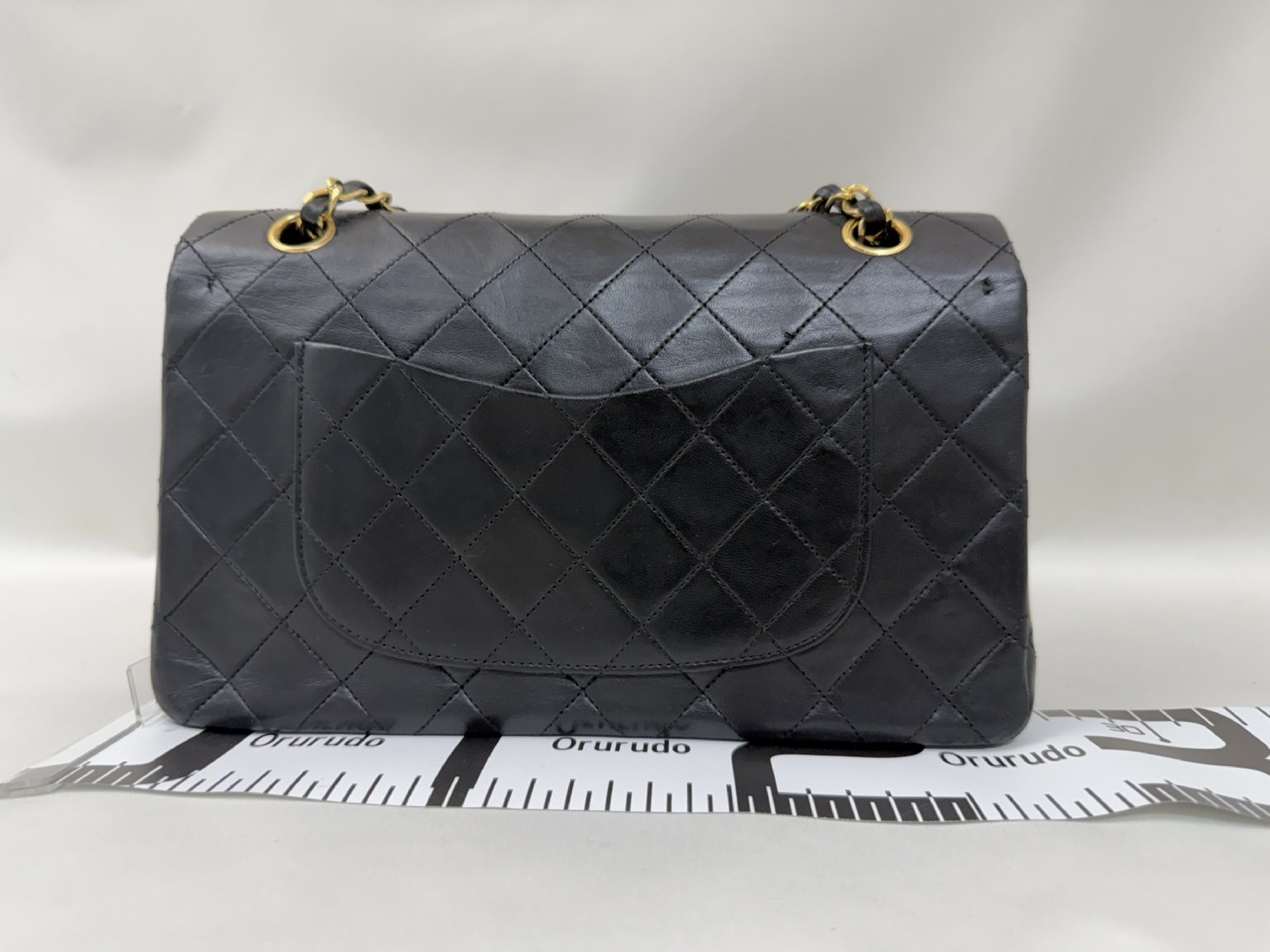 Matelassé Double Flap Shoulder Bag (Black, Series 0) — view 2