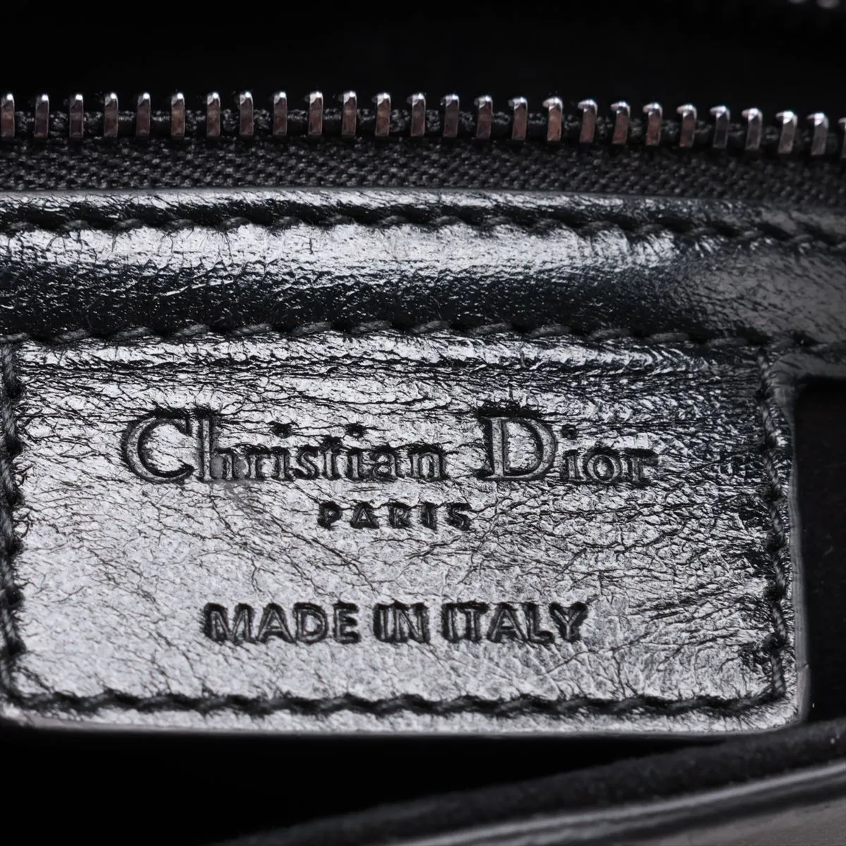Saddle Leather x Studs 2-Way Handbag, Black — view 9