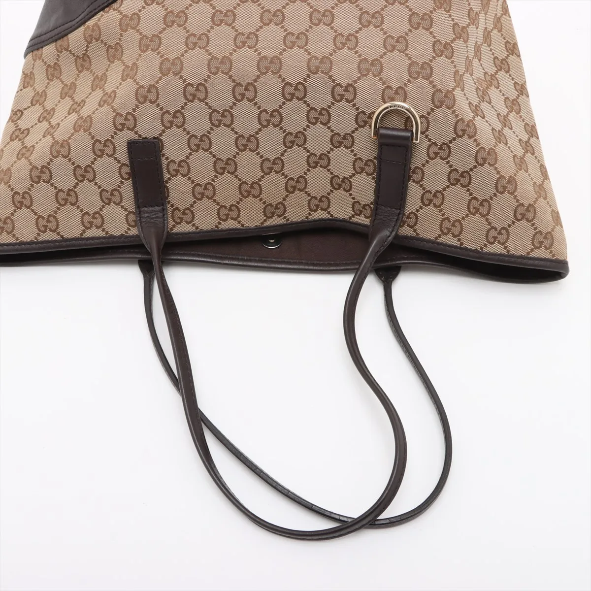 GG canvas x leather tote bag beige x brown 169946 — view 5