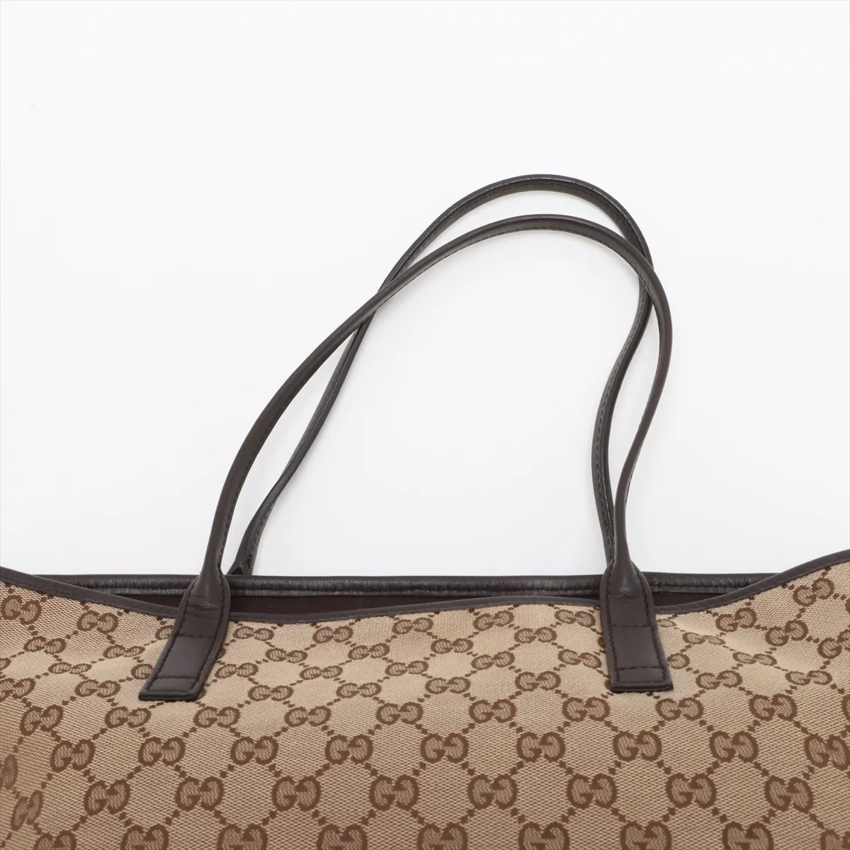 GG canvas x leather tote bag beige x brown 169946 — view 6