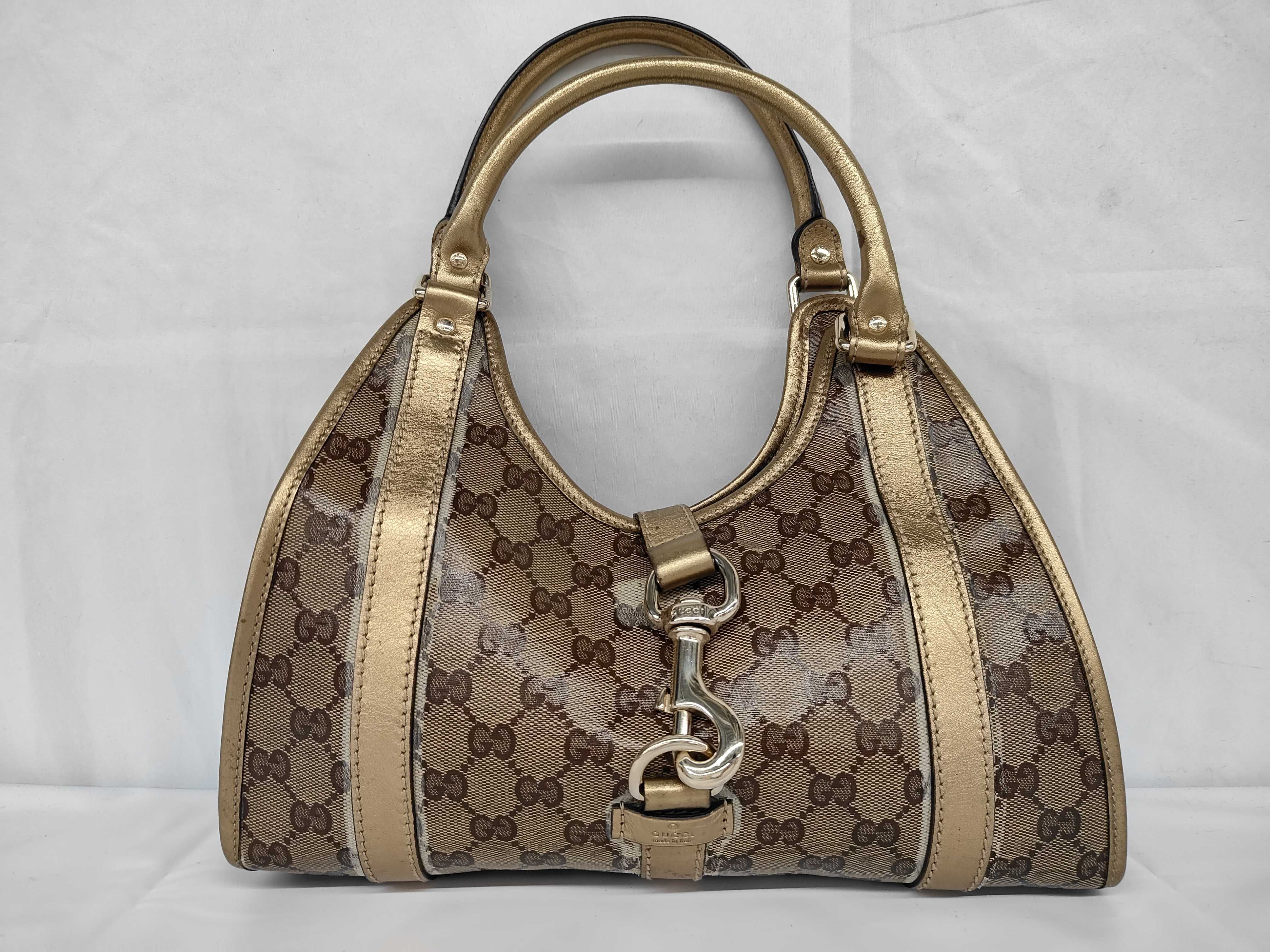GG Crystal Canvas Joy Bardot Shoulder Bag Tote Bag