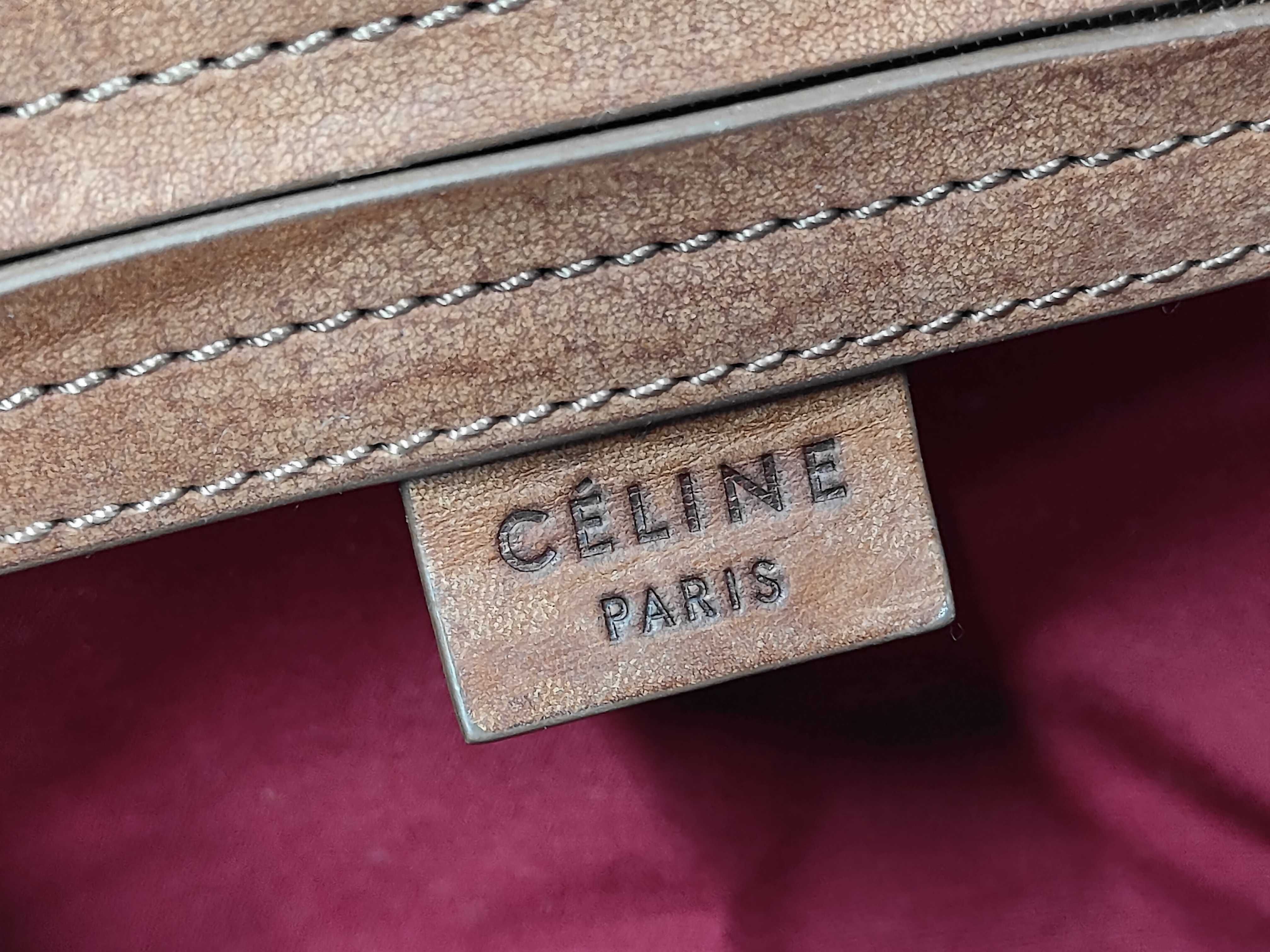 Mini Boston Triomphe Logo Canvas x Leather Handbag — view 9