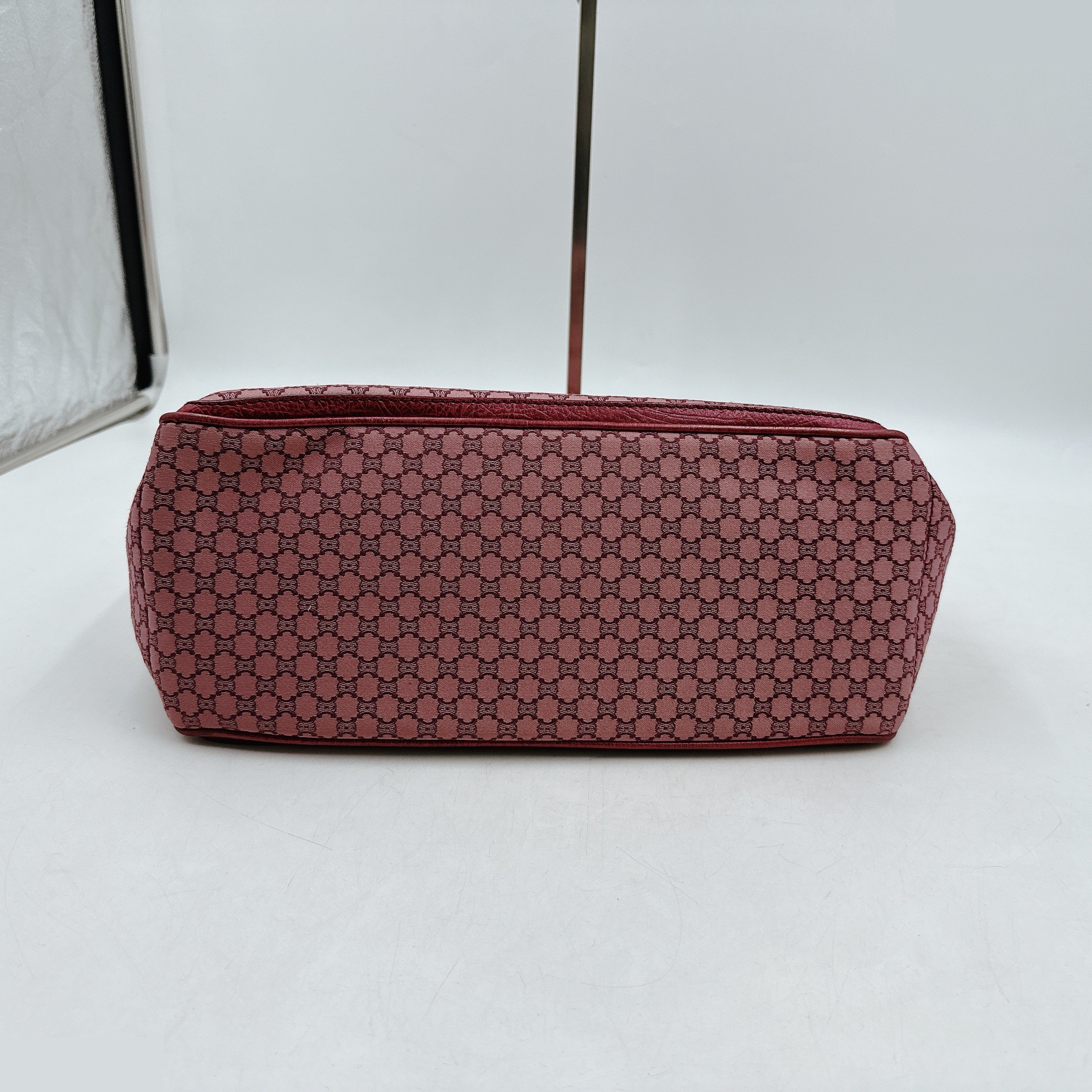 Handbag Macadam Pattern Canvas Leather Metallic Bordeaux — view 5