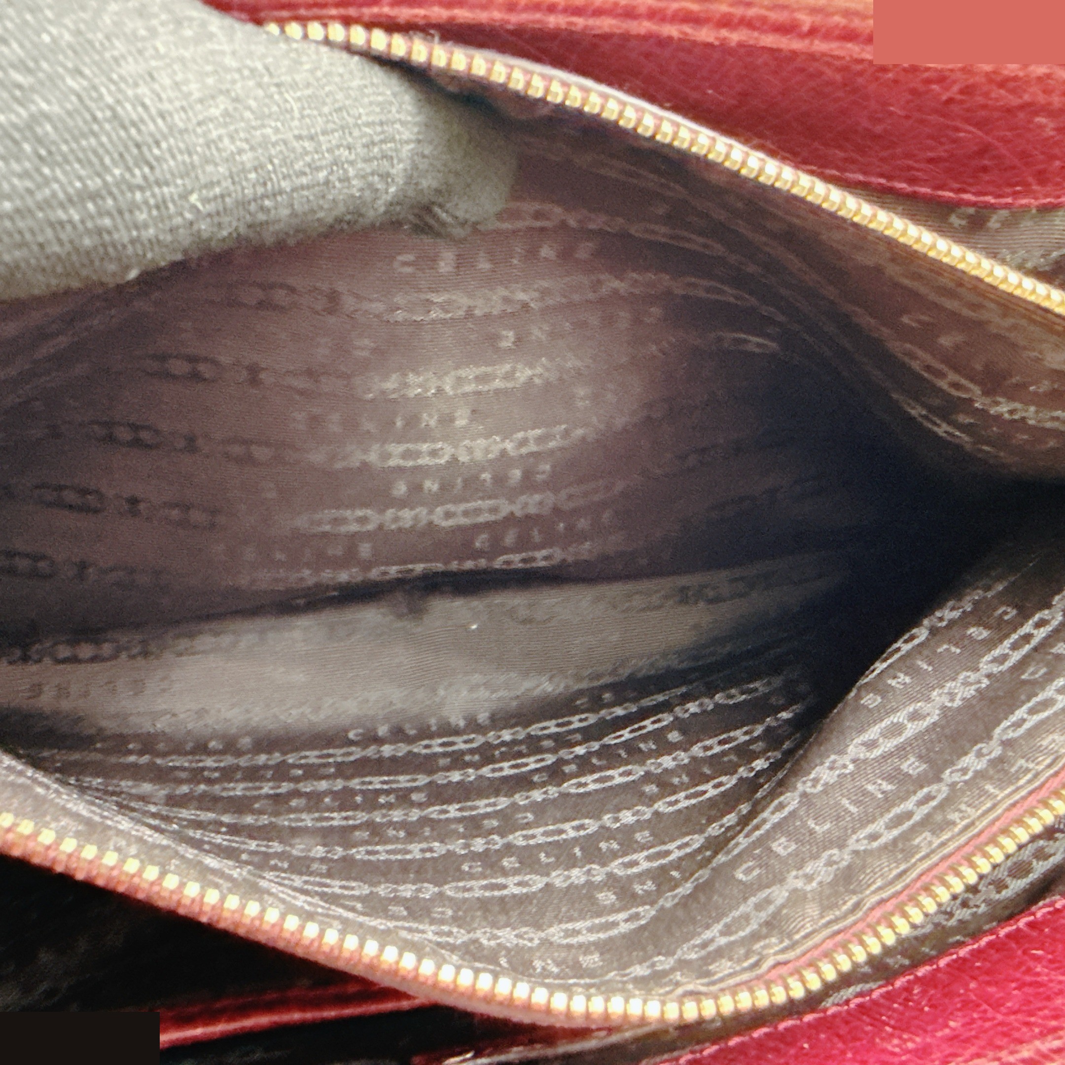 Handbag Macadam Pattern Canvas Leather Metallic Bordeaux — view 9