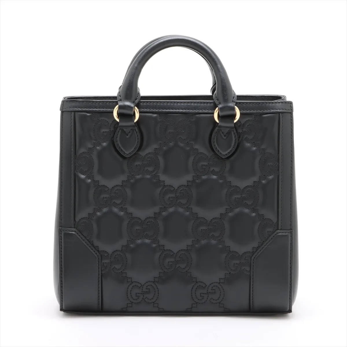 GG Matelasse Leather 2WAY Handbag Black 728309 — view 2