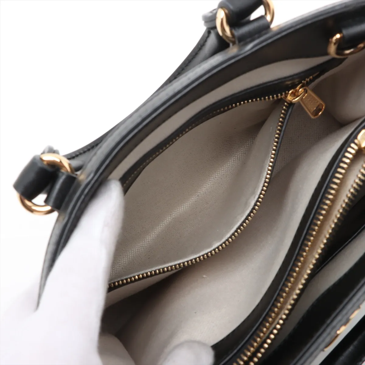 GG Matelasse Leather 2WAY Handbag Black 728309 — view 11