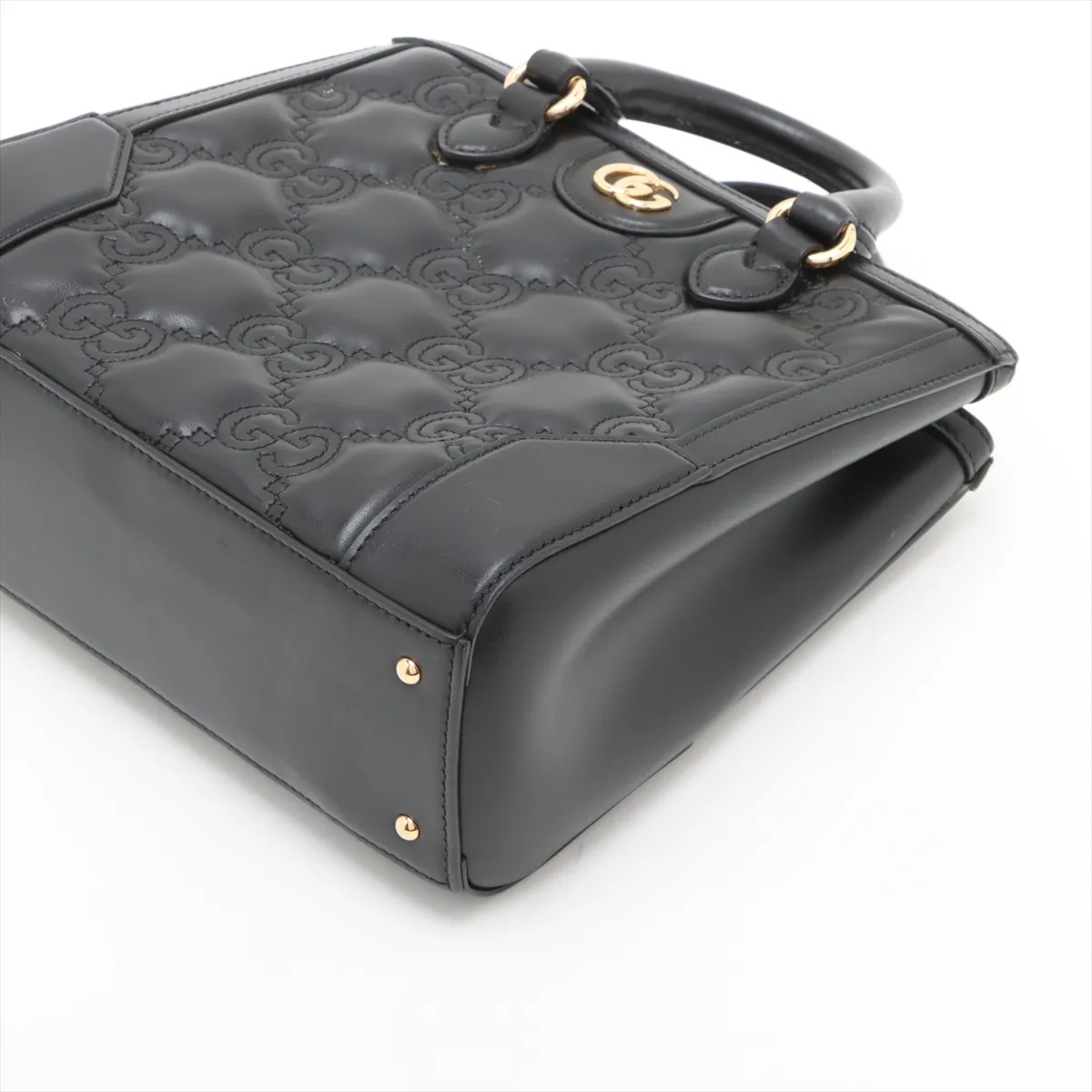 GG Matelasse Leather 2WAY Handbag Black 728309 — view 3