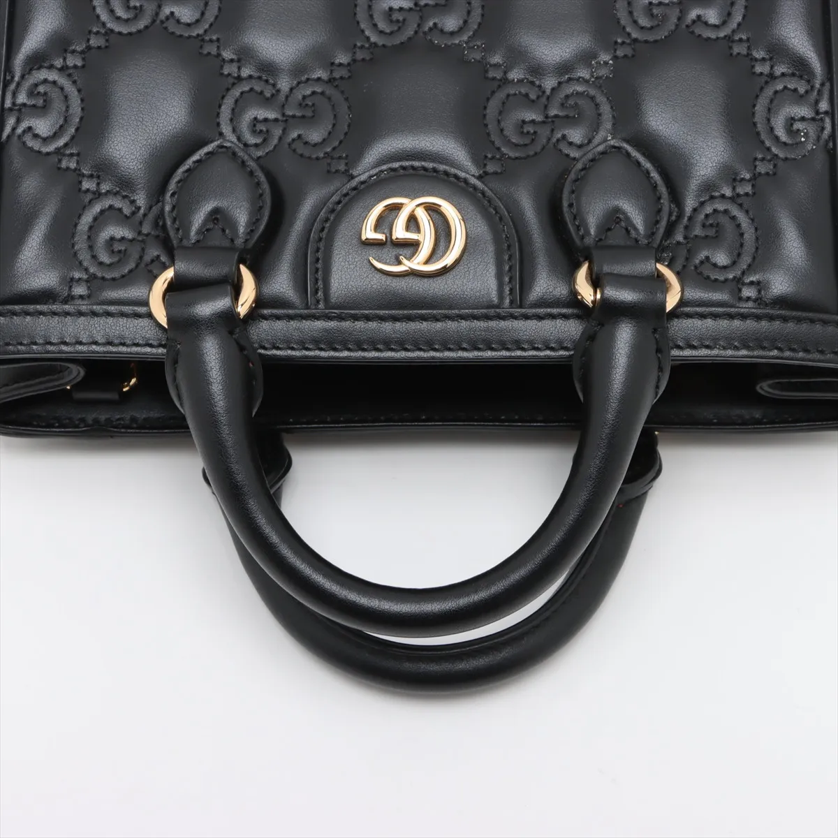 GG Matelasse Leather 2WAY Handbag Black 728309 — view 5