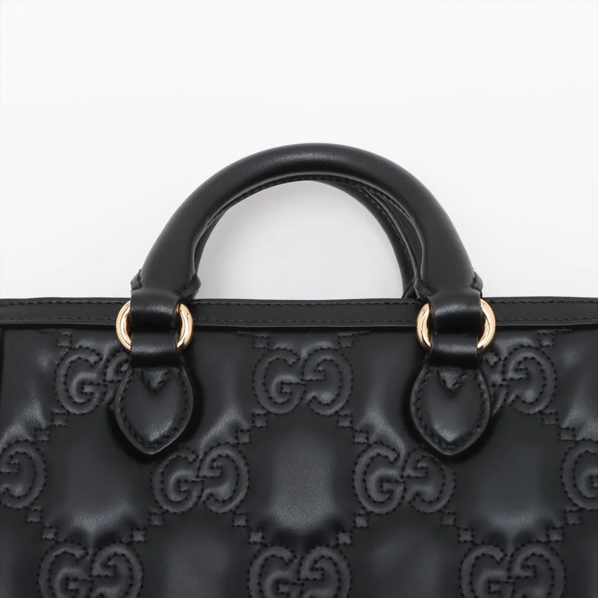 GG Matelasse Leather 2WAY Handbag Black 728309 — view 6